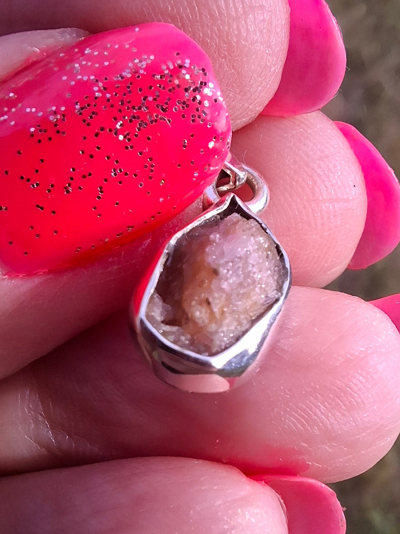 Pink Tourmaline Pendant, 925 Silver, Crystal (Ref: PT84)