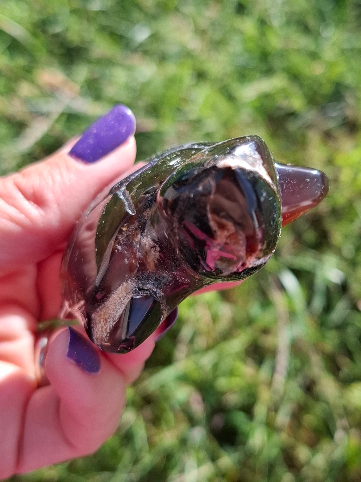 Red Amber Turtle, 56.87g, Carving, Fossil (Ref: TT2)