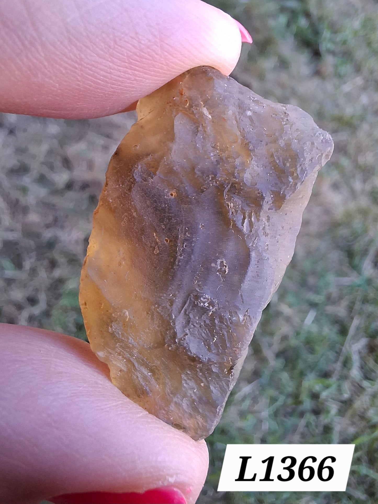 Libyan Desert Glass (darker) Piece, 11.69g, Tektite (Ref: L1366)