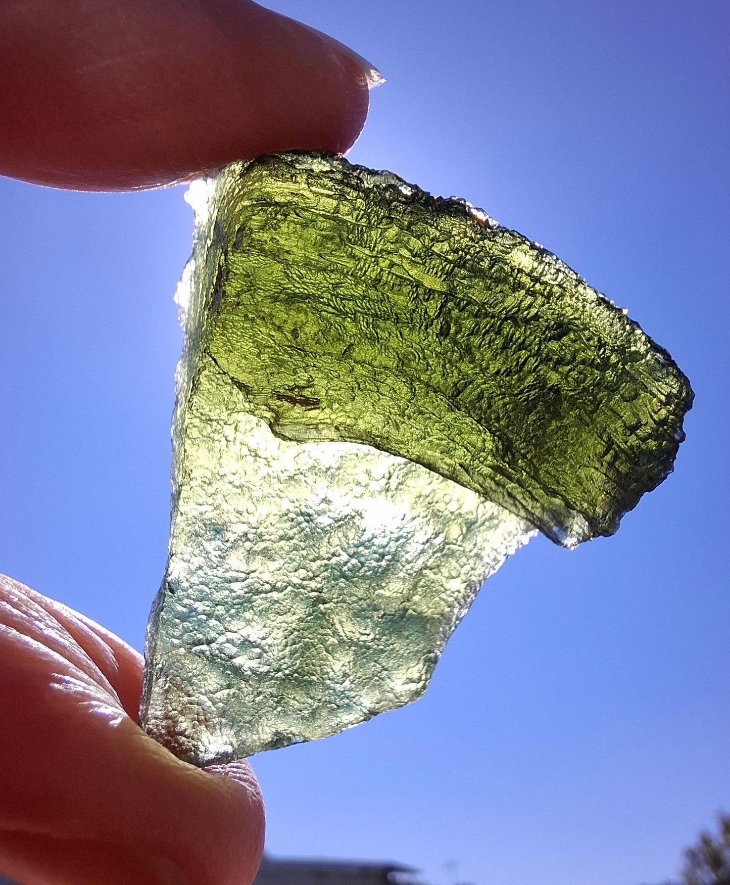 Moldavite Piece, SLAVCE, 13.52g, Tektite (Ref: 1178)