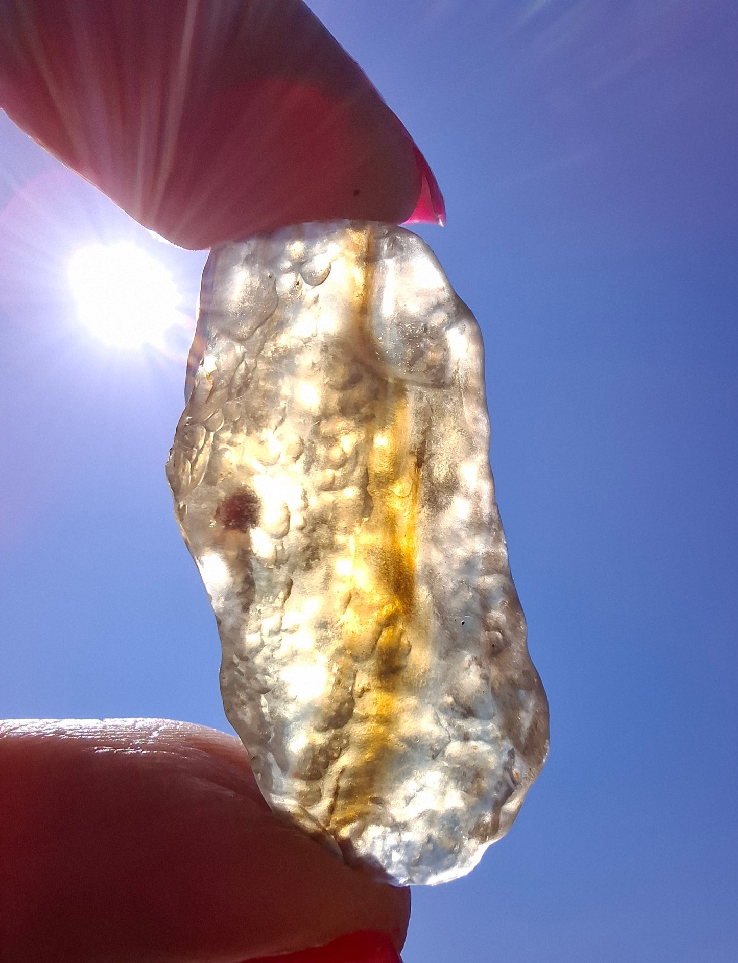 Libyan Desert Glass (darker) Piece, 8.76g, Tektite (Ref: L1367)