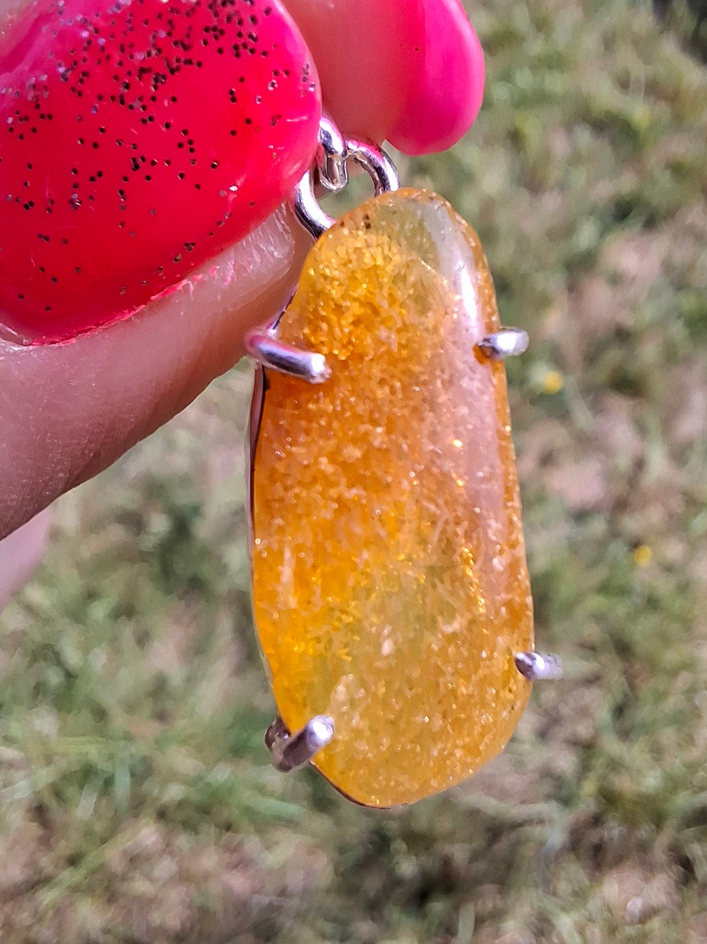 Baltic Amber Pendant, 925 Silver, Fossil (Ref: AP6)