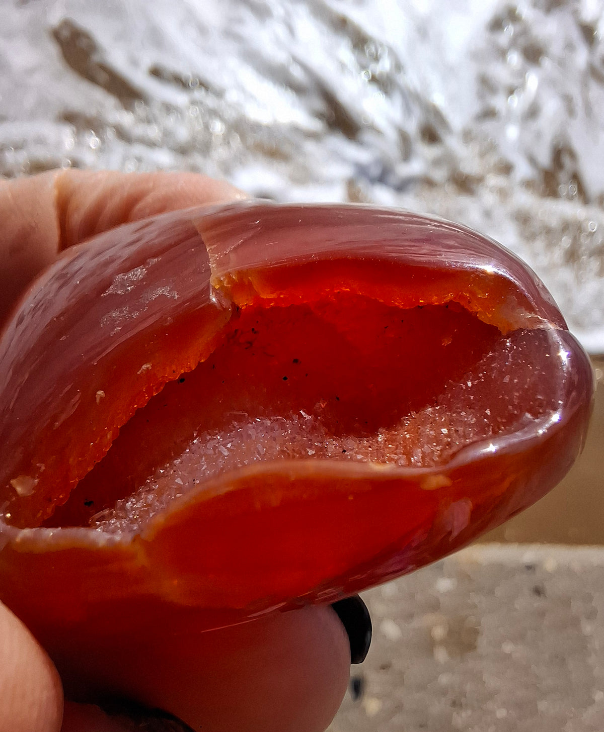 Druzy Carnelian Heart, Crystal (Ref:DCH2)