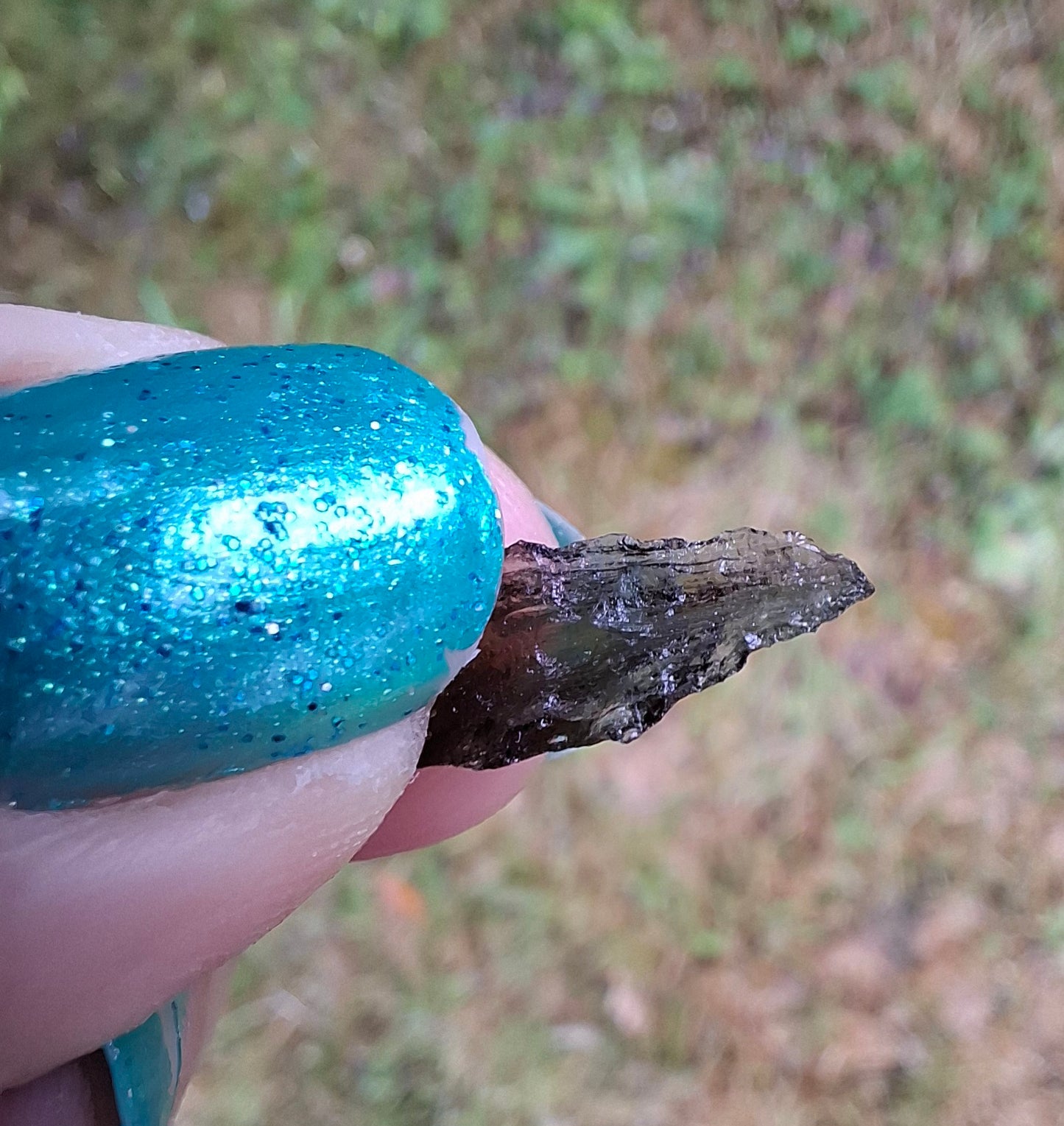 Moldavite small Piece, 0.34g, Tektite (Ref: 1421)