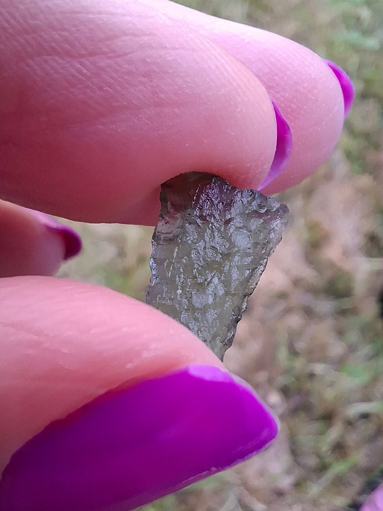 Moldavite small Piece, 0.39g. Tektite (Ref: 1430)