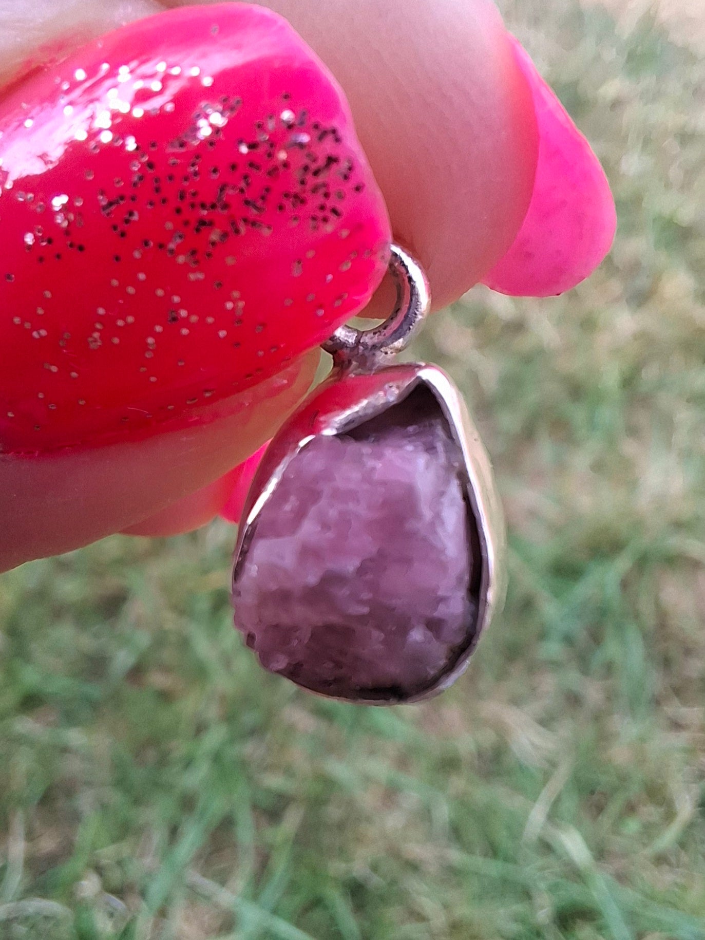 Pink Tourmaline Pendant, 925 Silver, Crystal (Ref: PT85)