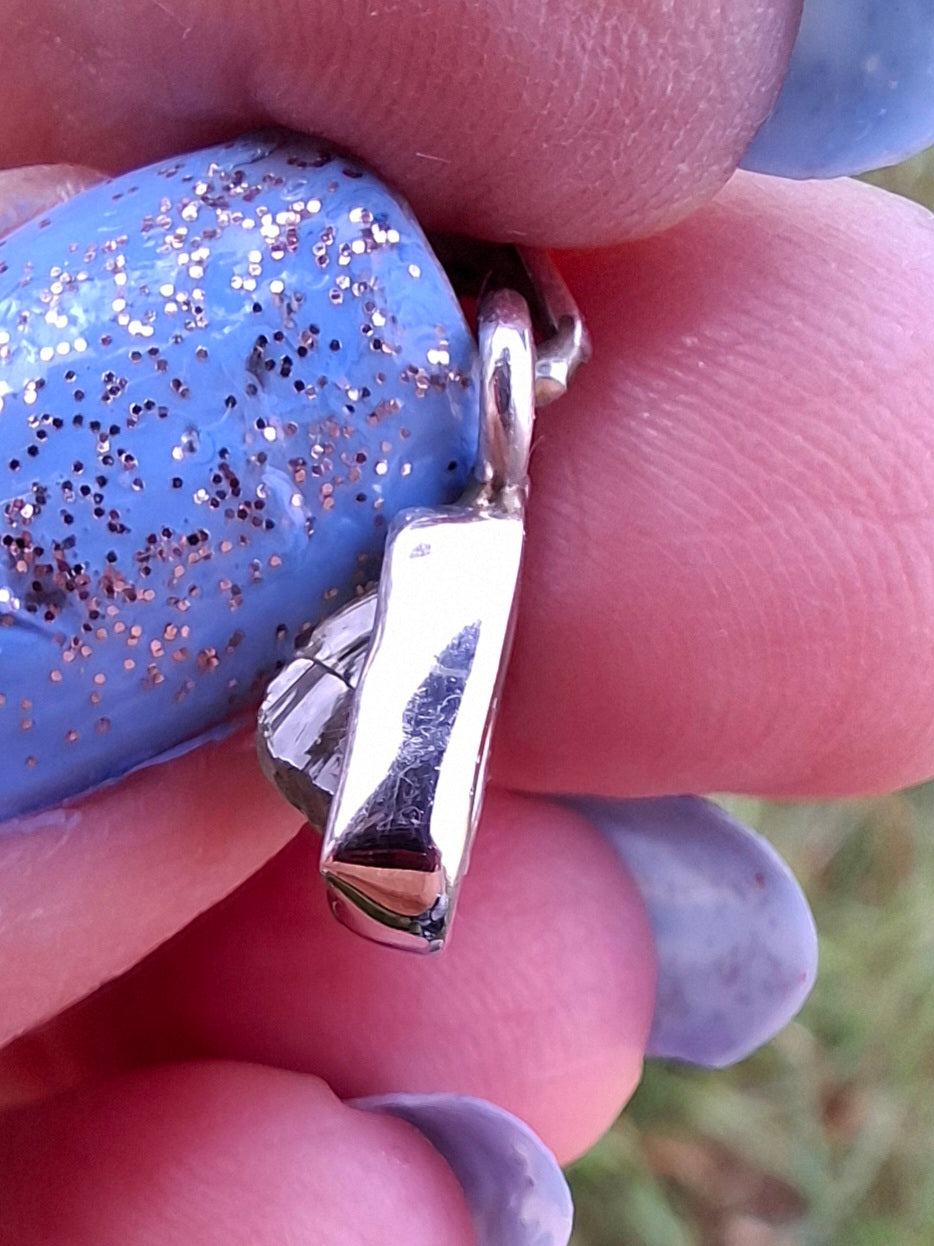 Moldavite Pendant, 925 Silver, Tektite (Ref: P38)