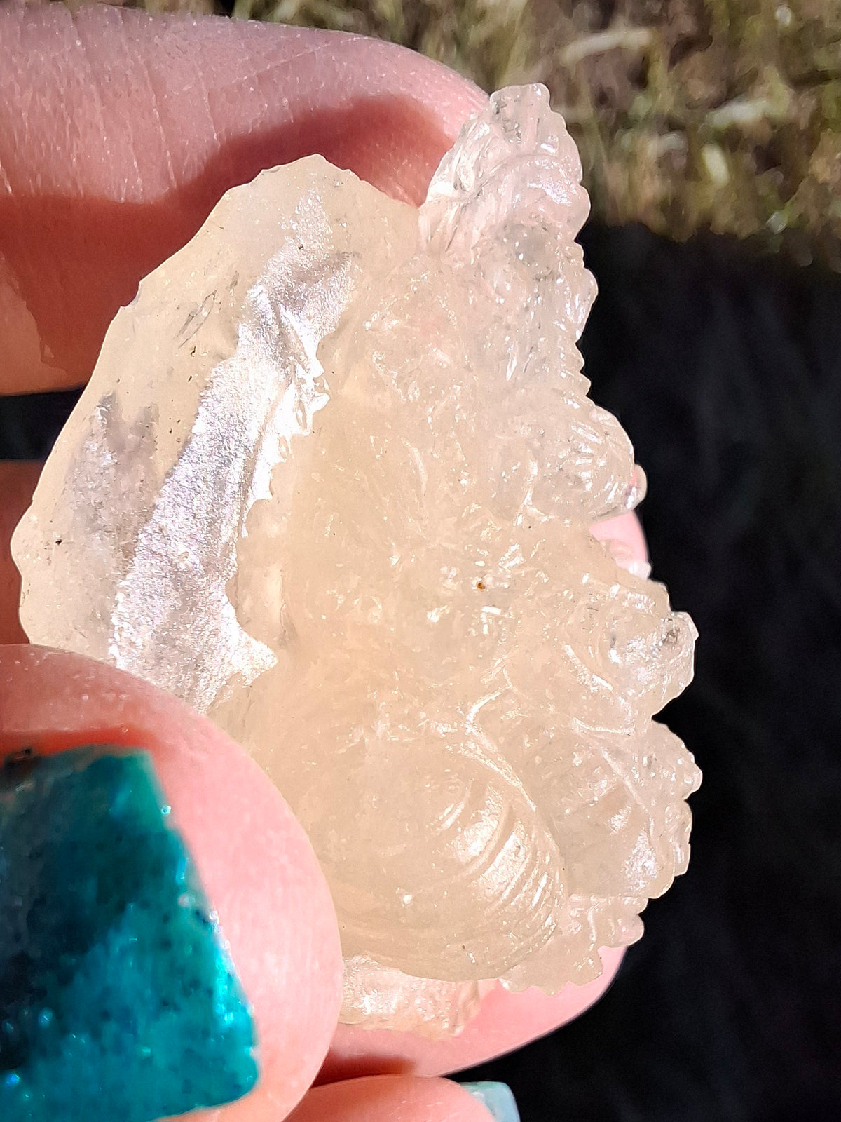 Libyan Desert Glass GANESHA carving, 20.76g, Tektite (Ref: Ganesha4)