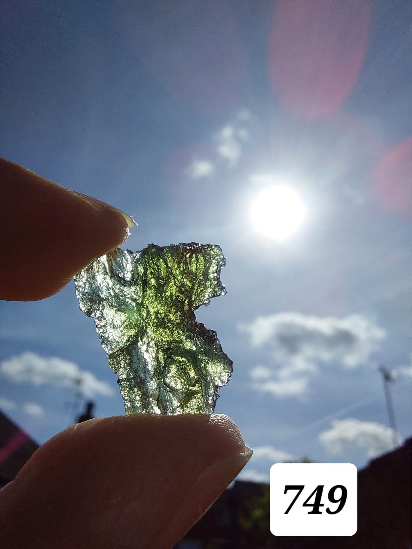 Moldavite Piece, BESEDNICE SKOLA, 1.55g, Tektite (Ref: 749)
