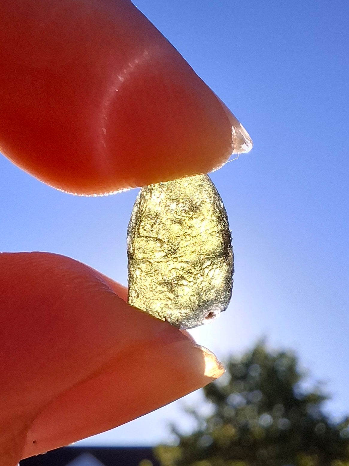 Moldavite Piece, 0.59g, Tektite (Ref: 1413)