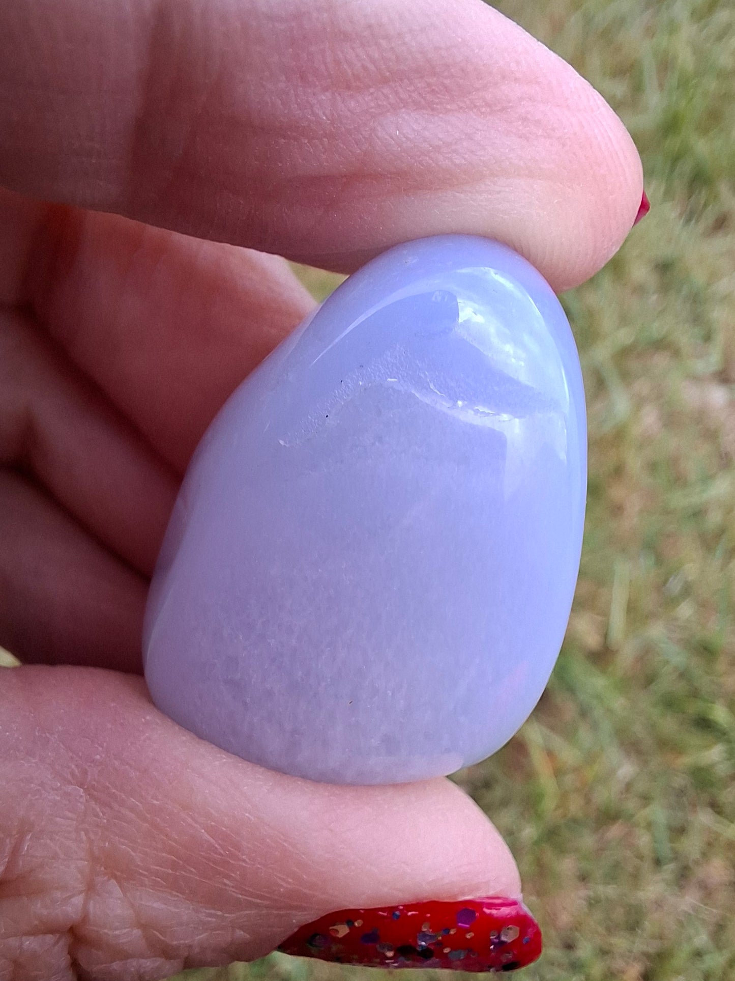 Blue Lace Agate, Tumble Stone, Crystal (Ref: T146)