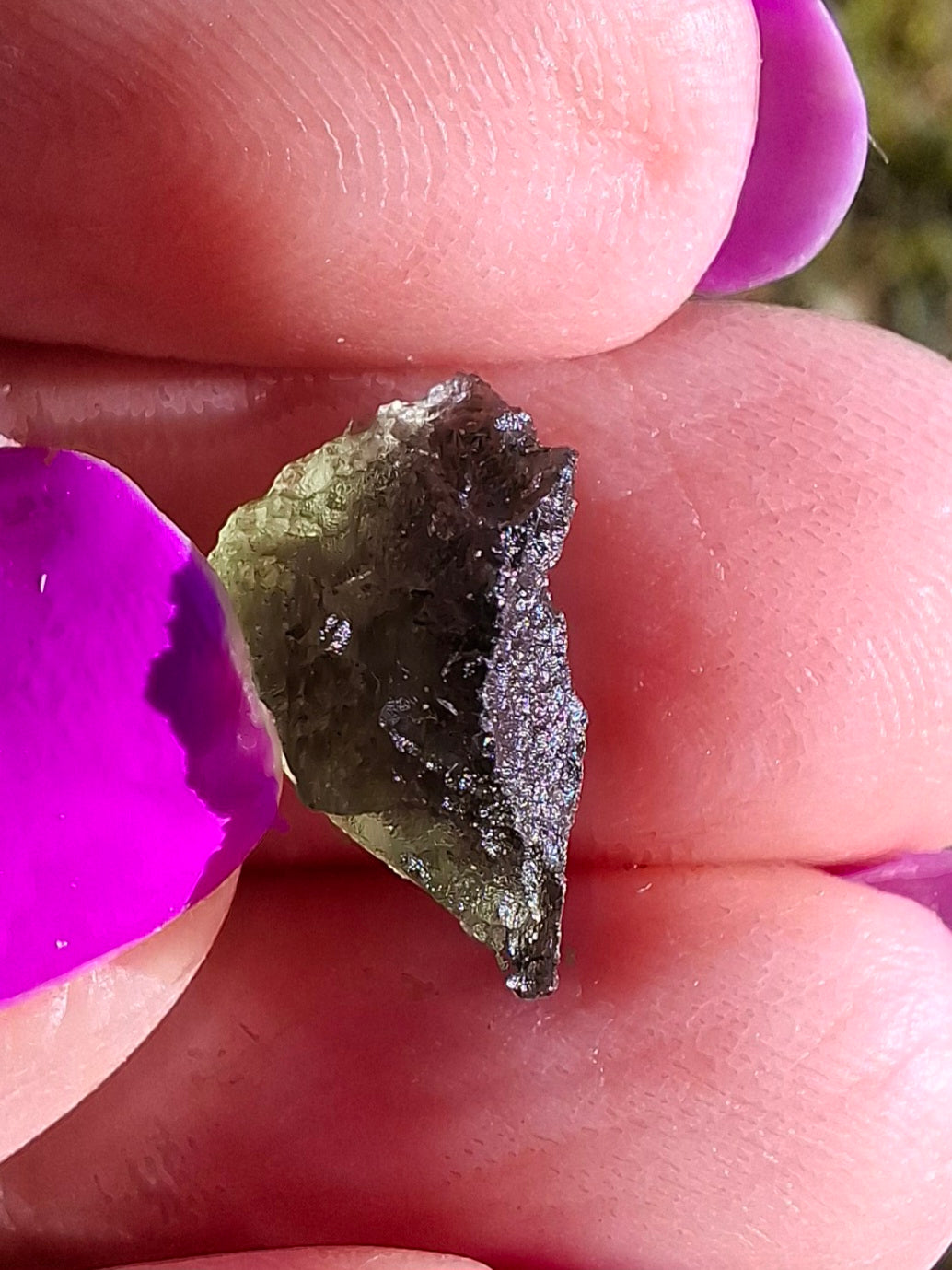 Moldavite Piece, 0.82g, Tektite (Ref: 1456)