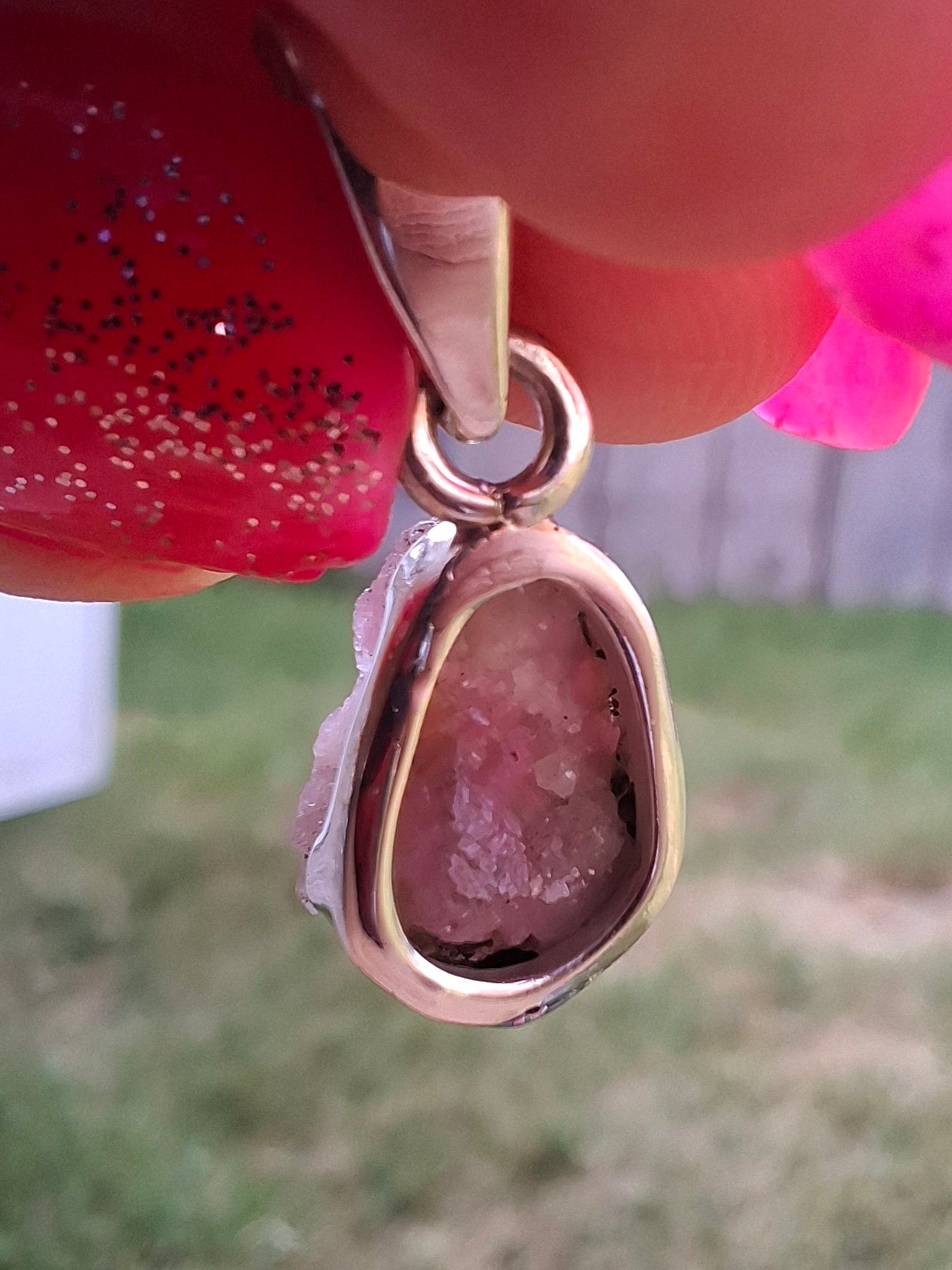 Pink Tourmaline Pendant, 925 Silver, Crystal (Ref: PT71)