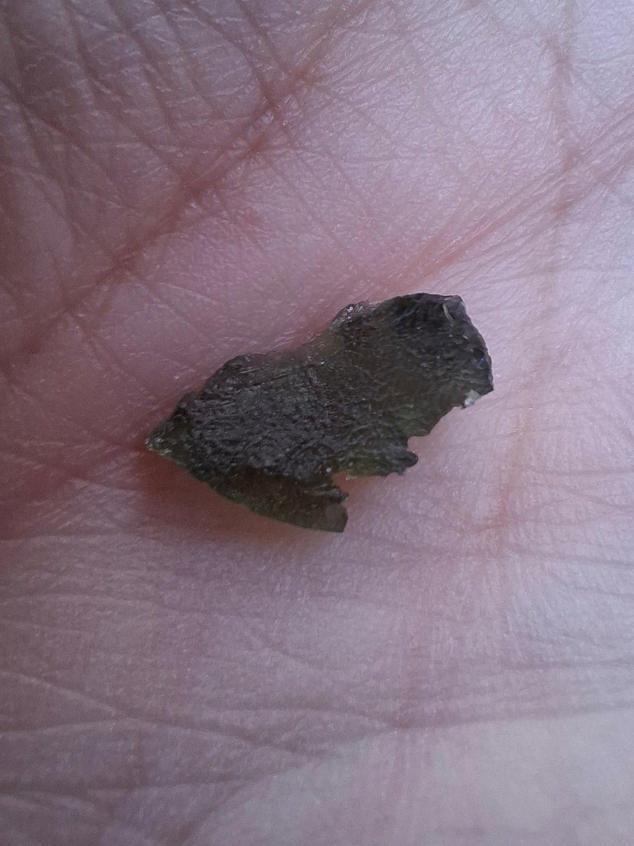 Moldavite small Piece, 0.39g, Tektite (Ref: 1431)