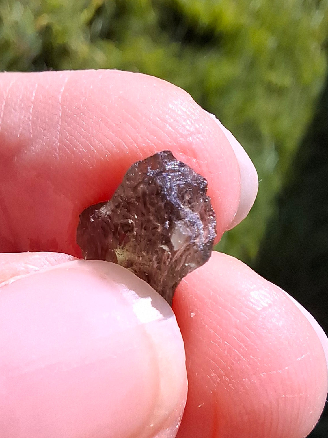 DRILLED, Moldavite Piece, 0.67g, Tektite (Ref: D21)