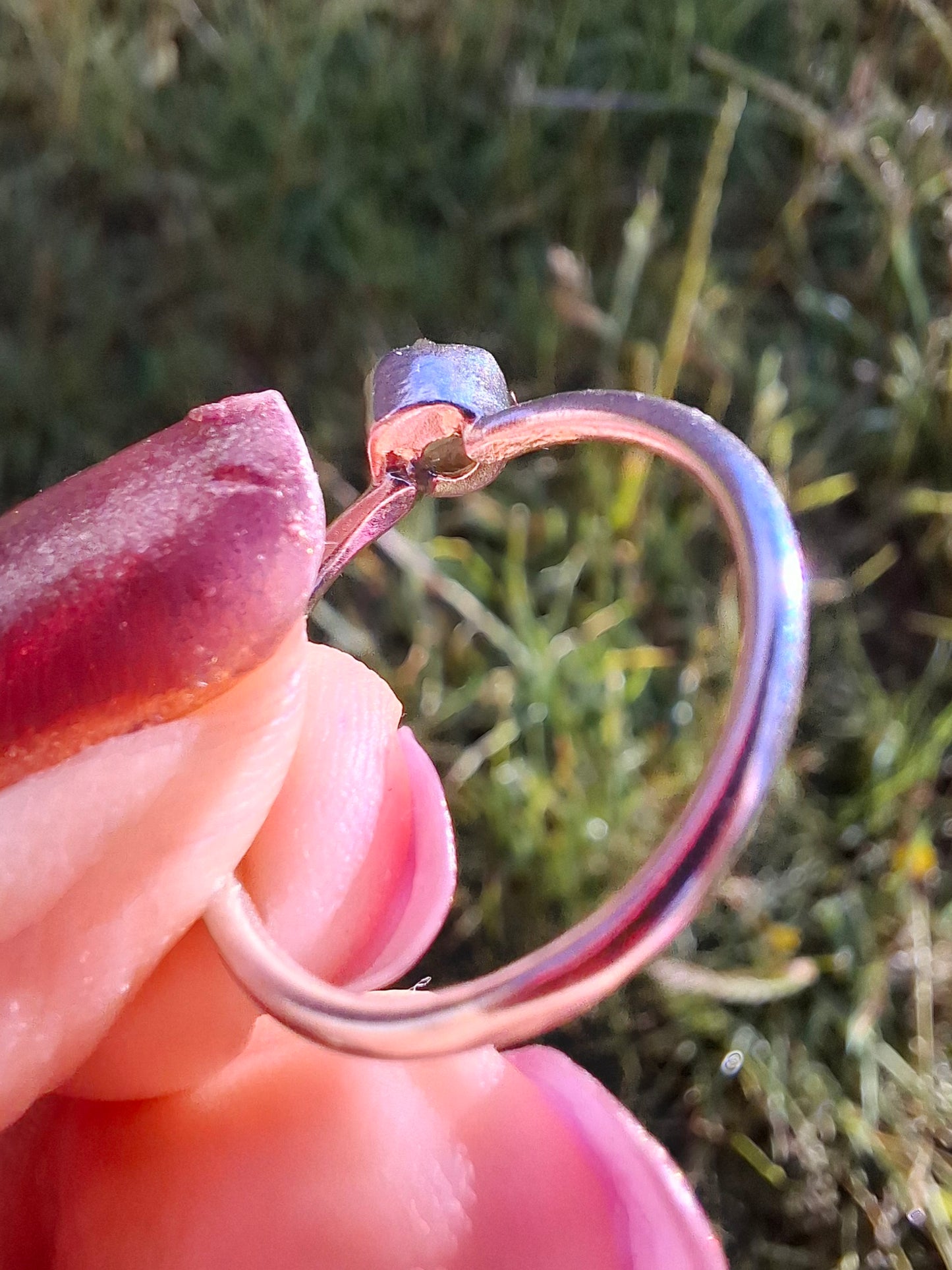 Moldavite Ring, size M, 925 Silver, Tektite (Ref: R31)