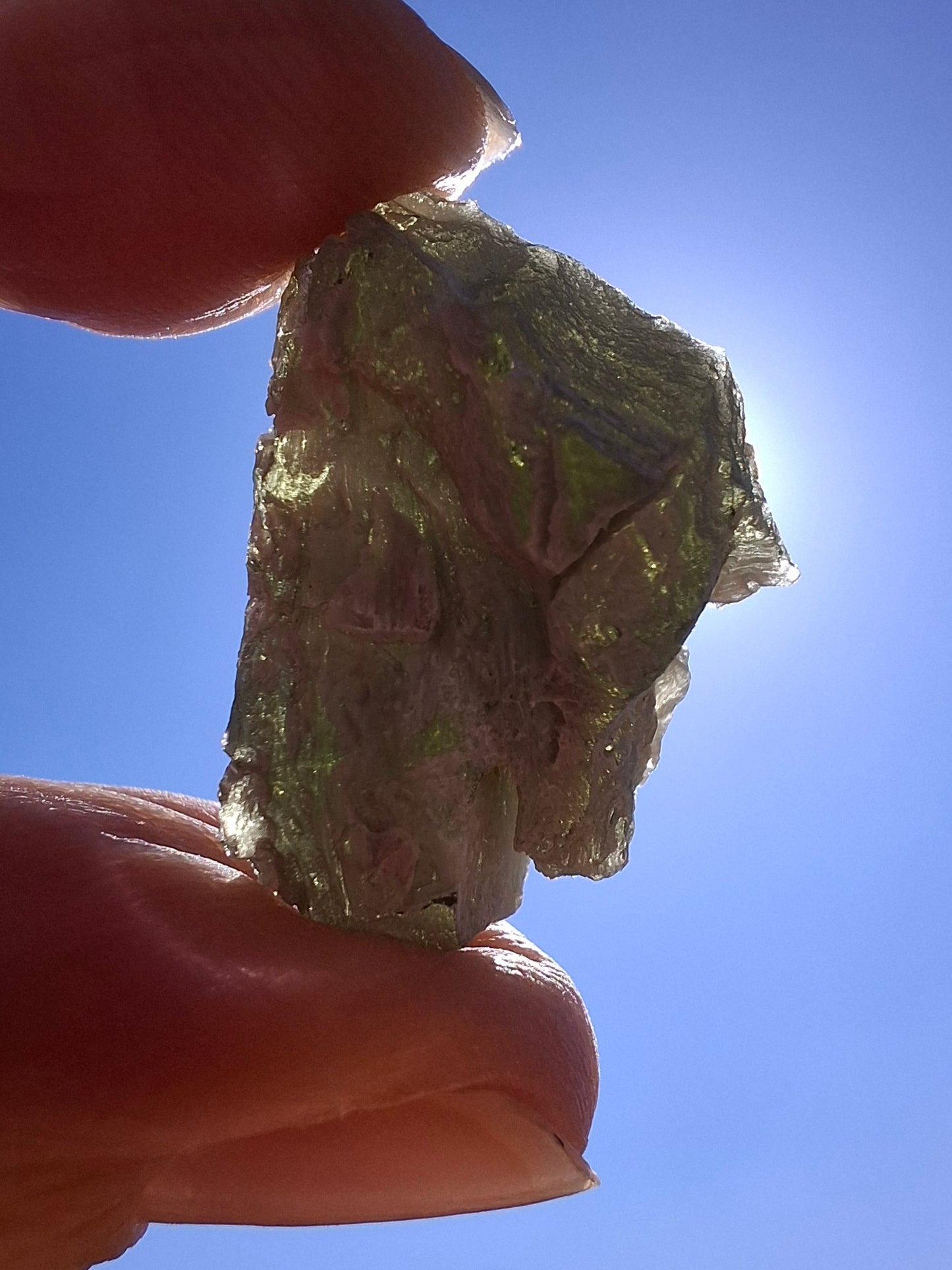 Moldavite Piece, SNOWFLAKE, FROSTED, BARTOCHOV, 4.00g, Tektite (Ref: 1367)