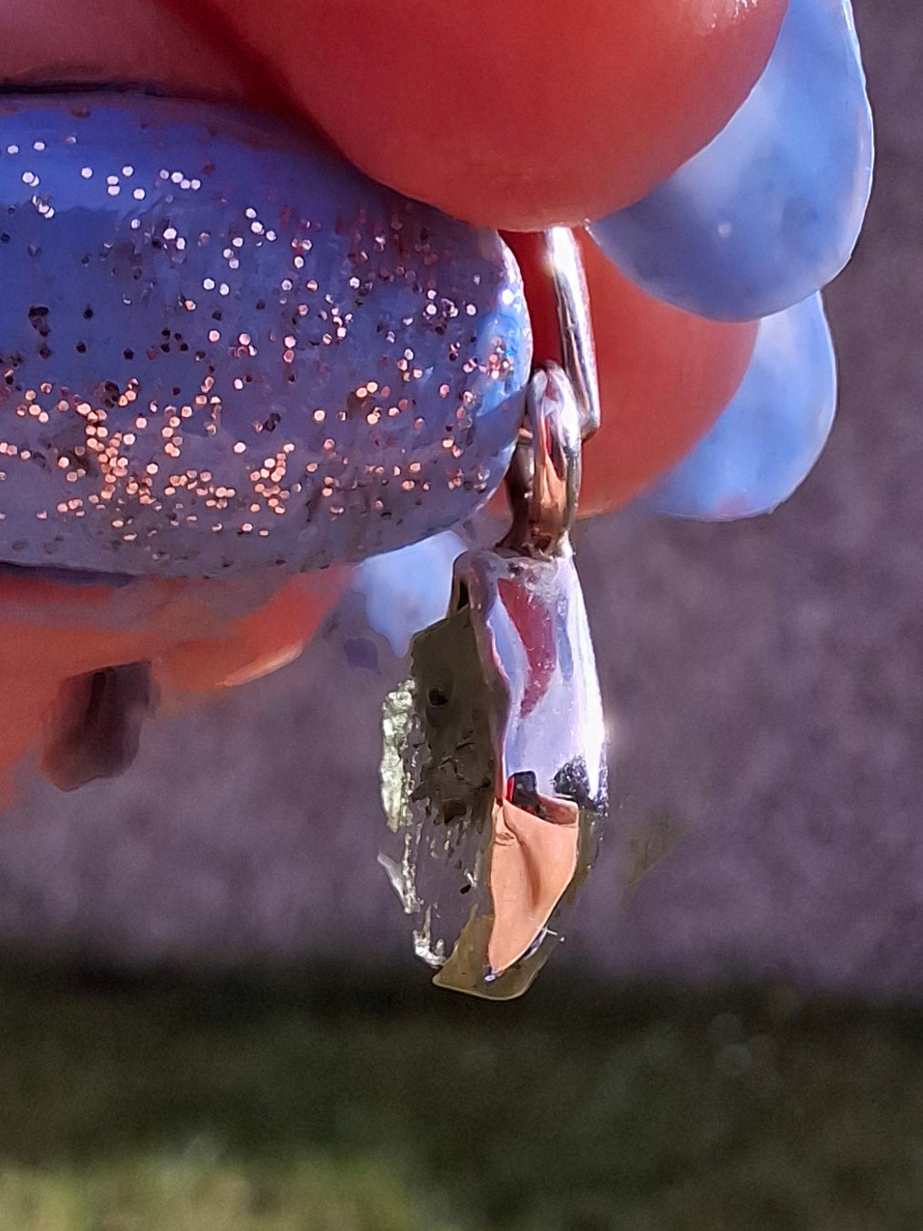Moldavite Pendant, 925 Silver, Tektite (Ref: P52)