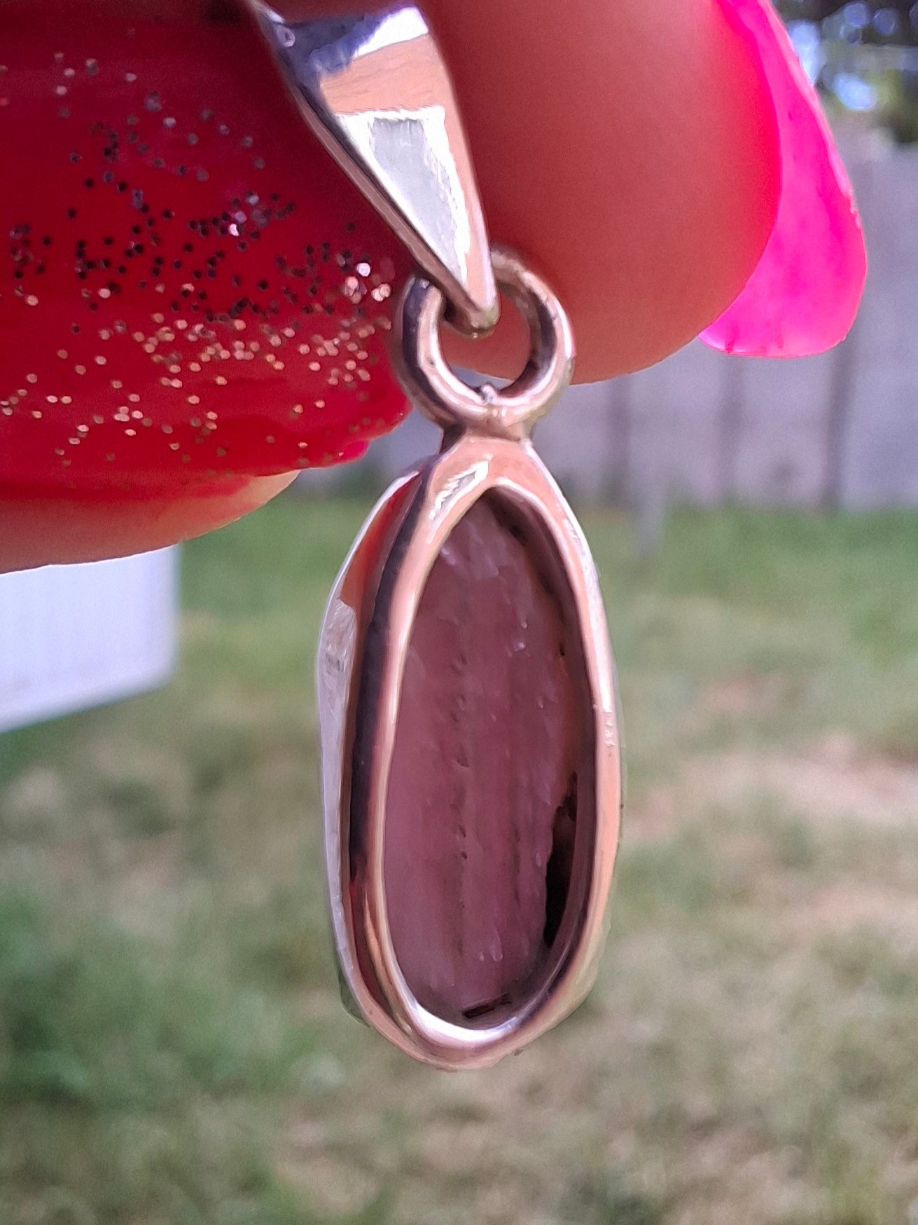 Pink Tourmaline Pendant, 925 Silver, Crystal (Ref: PT54)