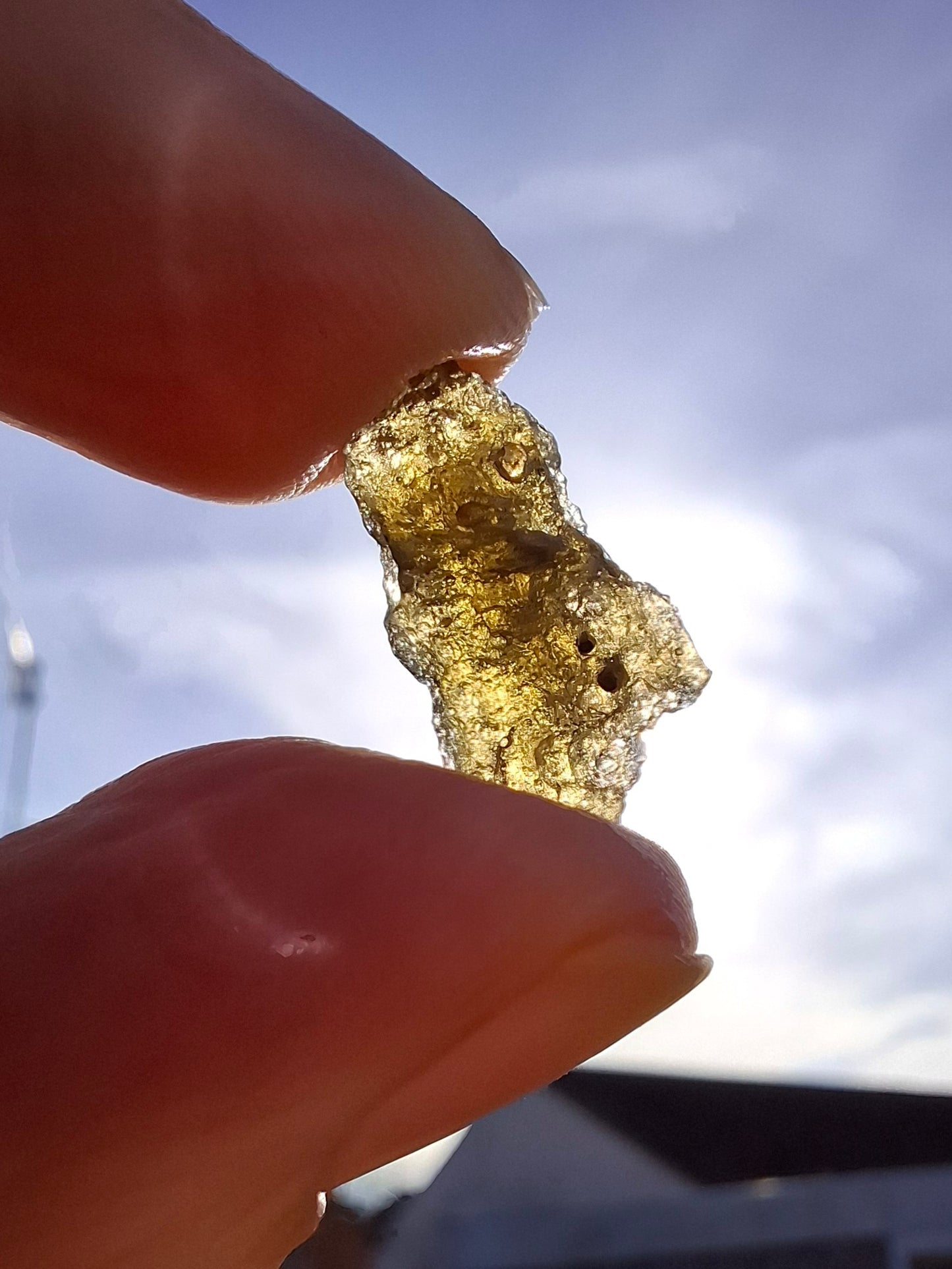 Moldavite Piece, 0.71g, Tektite (Ref: 1328)