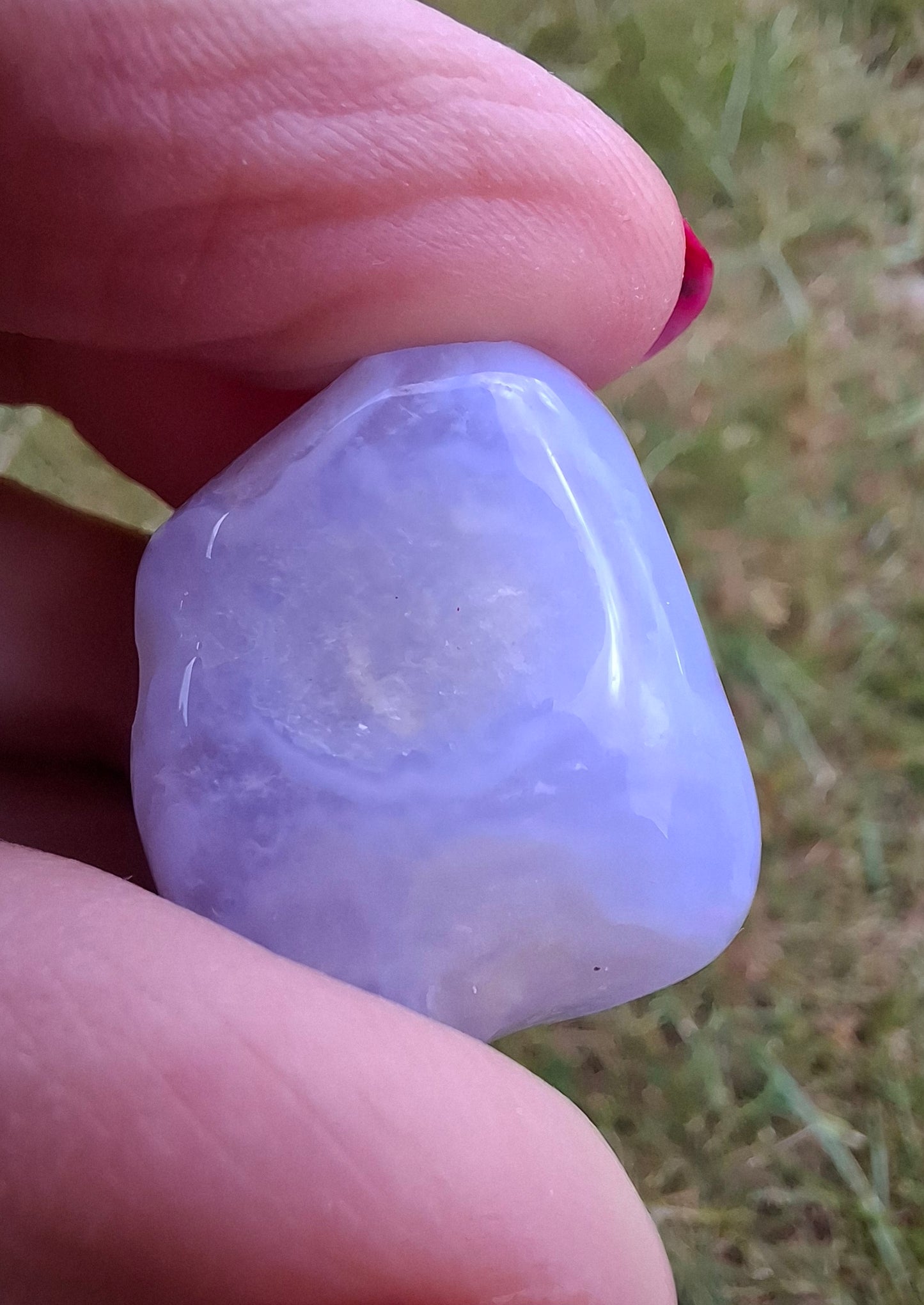 Blue Lace Agate, Tumble Stone, Crystal (Ref: T140)