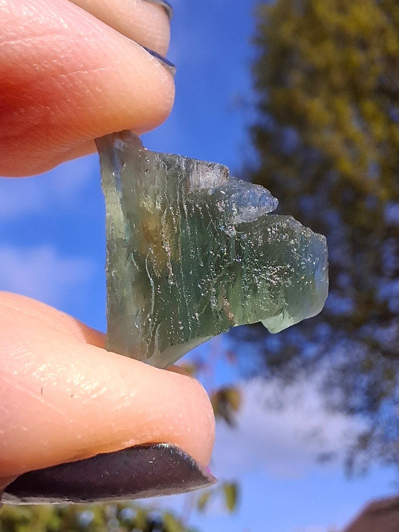 Moldavite Piece, 1.94g, Tektite (Ref: 1390)