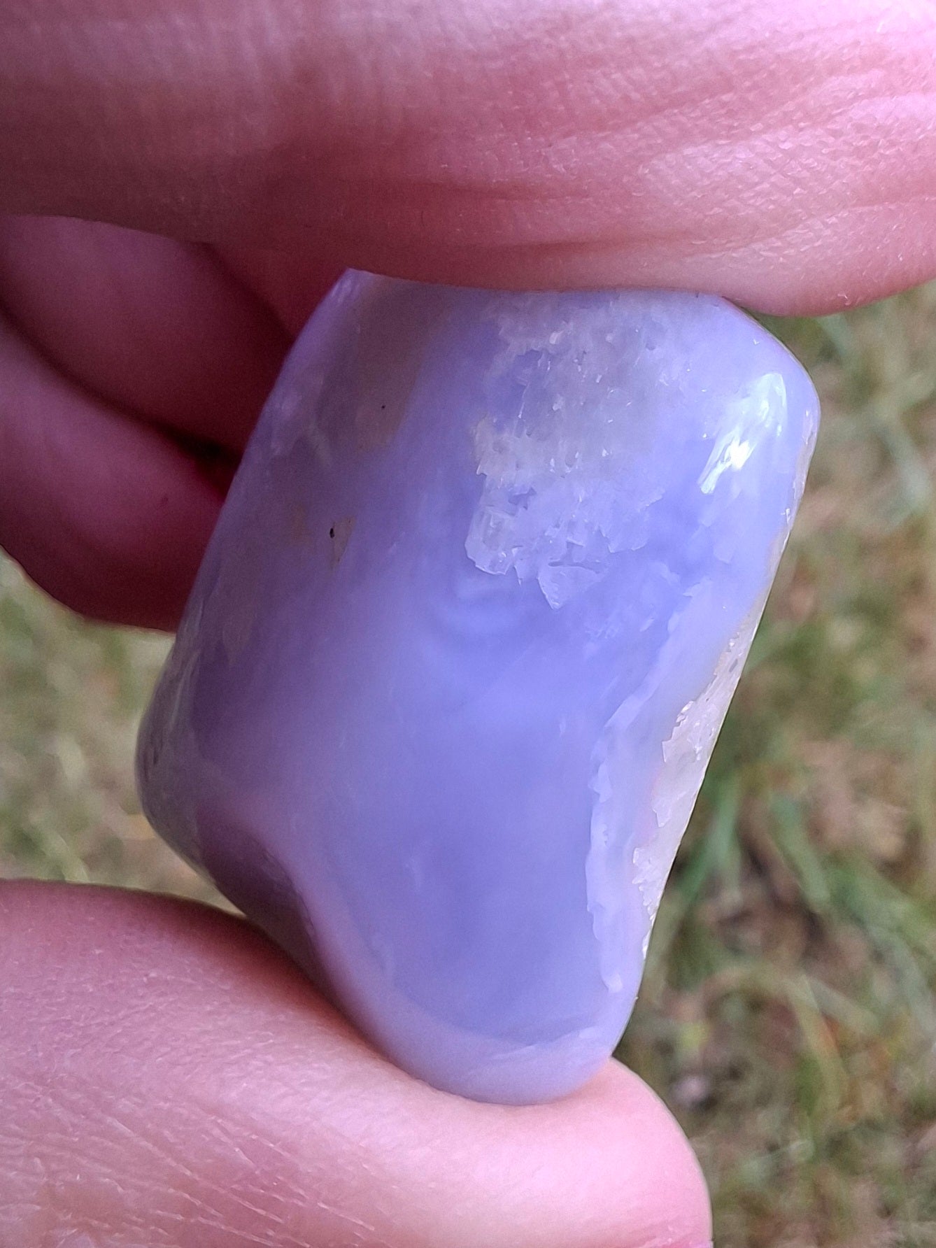 Blue Lace Agate, Tumble Stone, Crystal (Ref: T138)