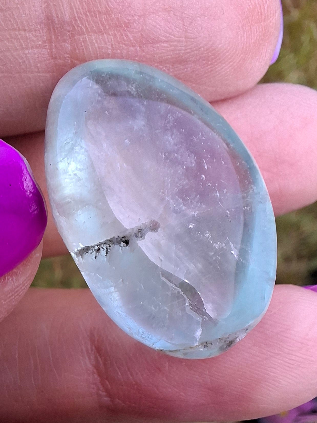 Fluorite, Tumble Stone, Crystal 🌈 (Ref: T47)