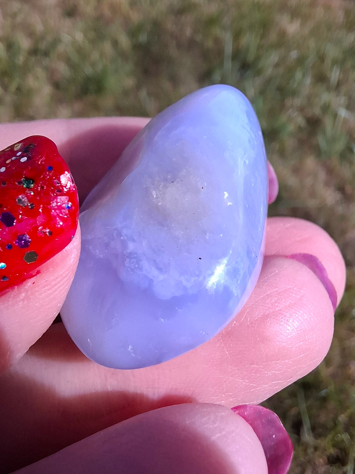 Blue Lace Agate, Tumble Stone, Crystal (Ref: T139)