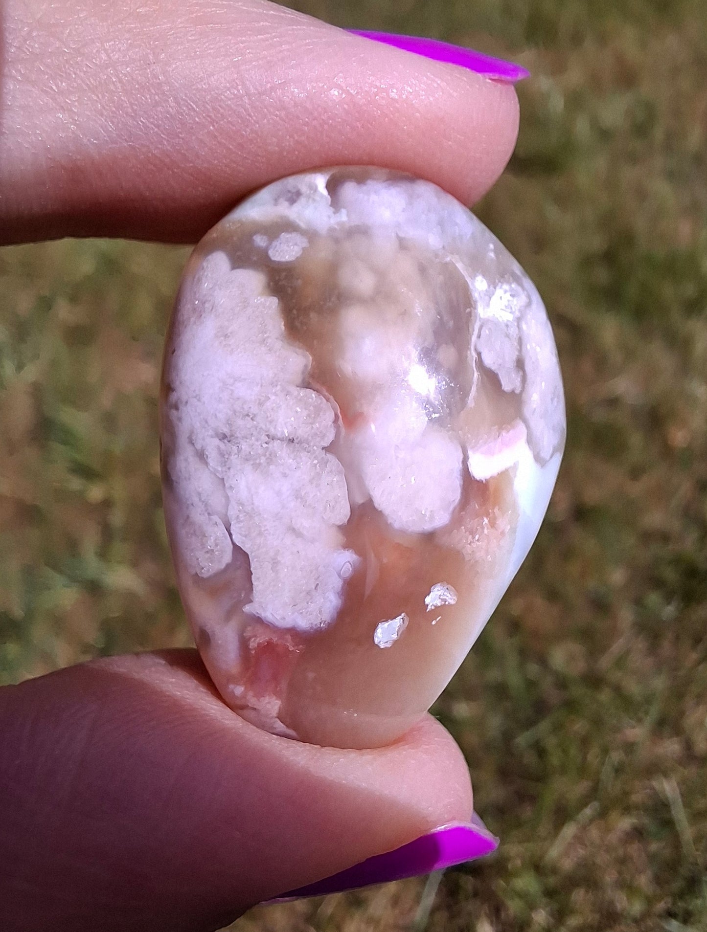 Flower Agate, Tumble Stone, Crystal (Ref: T71)
