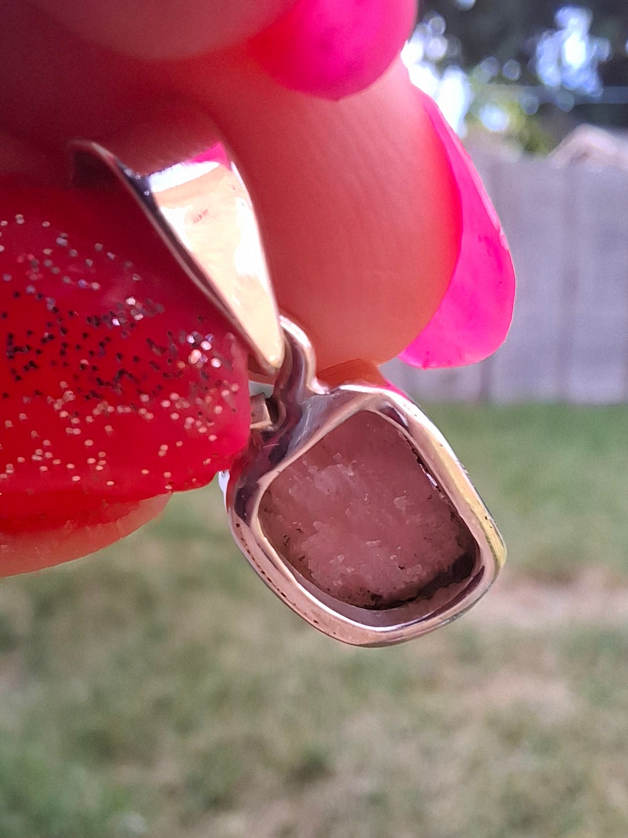 Pink Tourmaline Pendant, 925 Silver, Crystal (Ref: PT81)