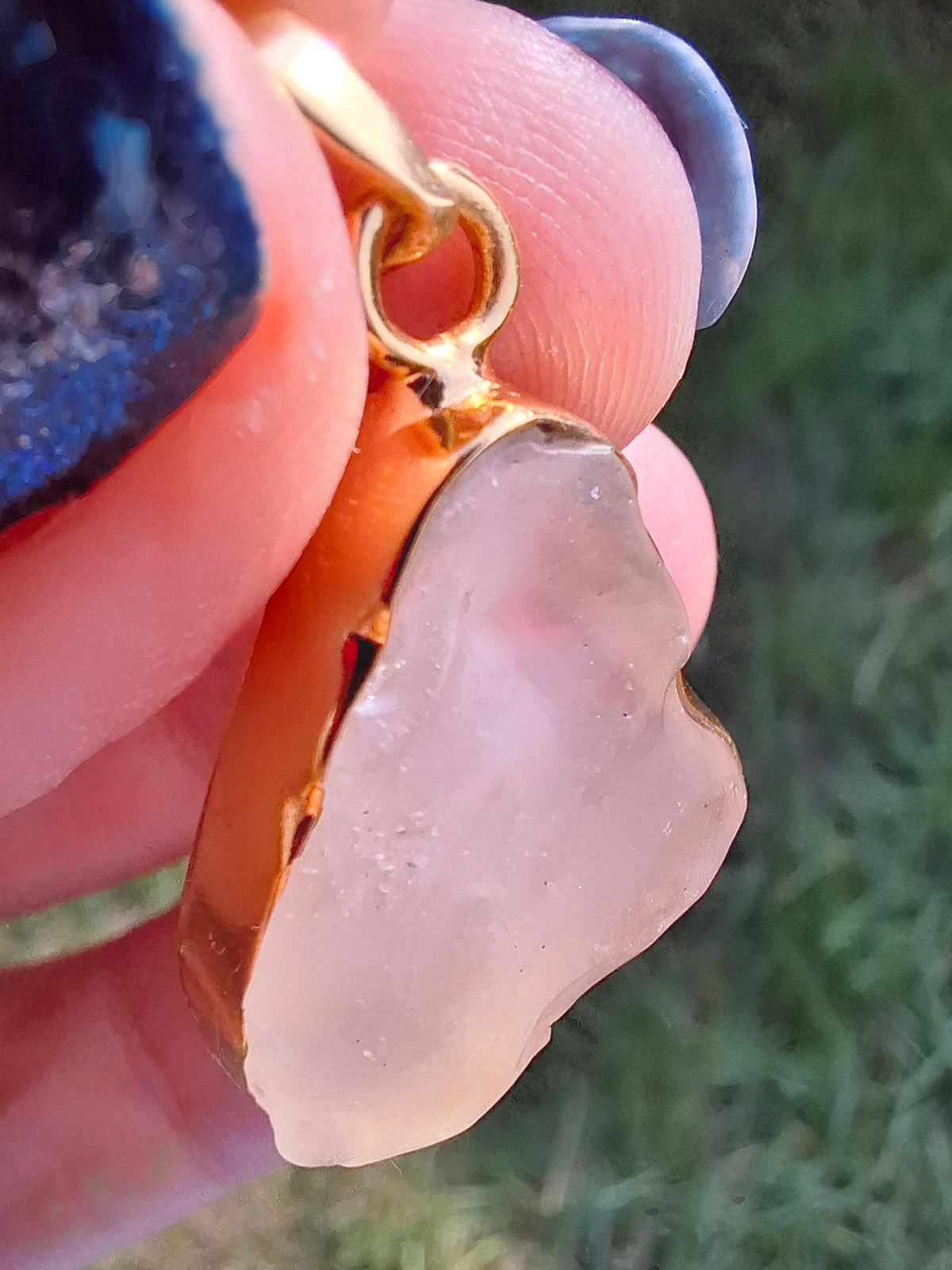 Libyan Desert Glass Pendant, 14K GOLD Plated, Tektite (Ref: LP121)