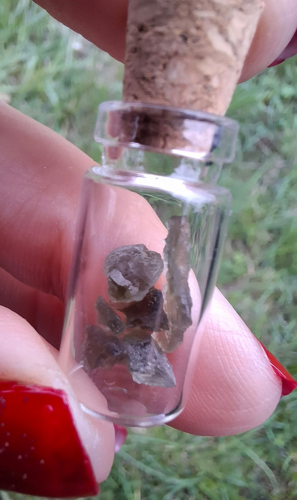 Moldavite chips (0.50g) in 1ml Bottle, Tektite (Ref: B20)