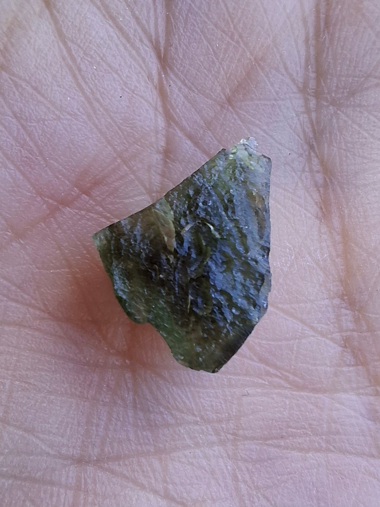 Moldavite Piece, 0.81g, Tektite (Ref: 1449)