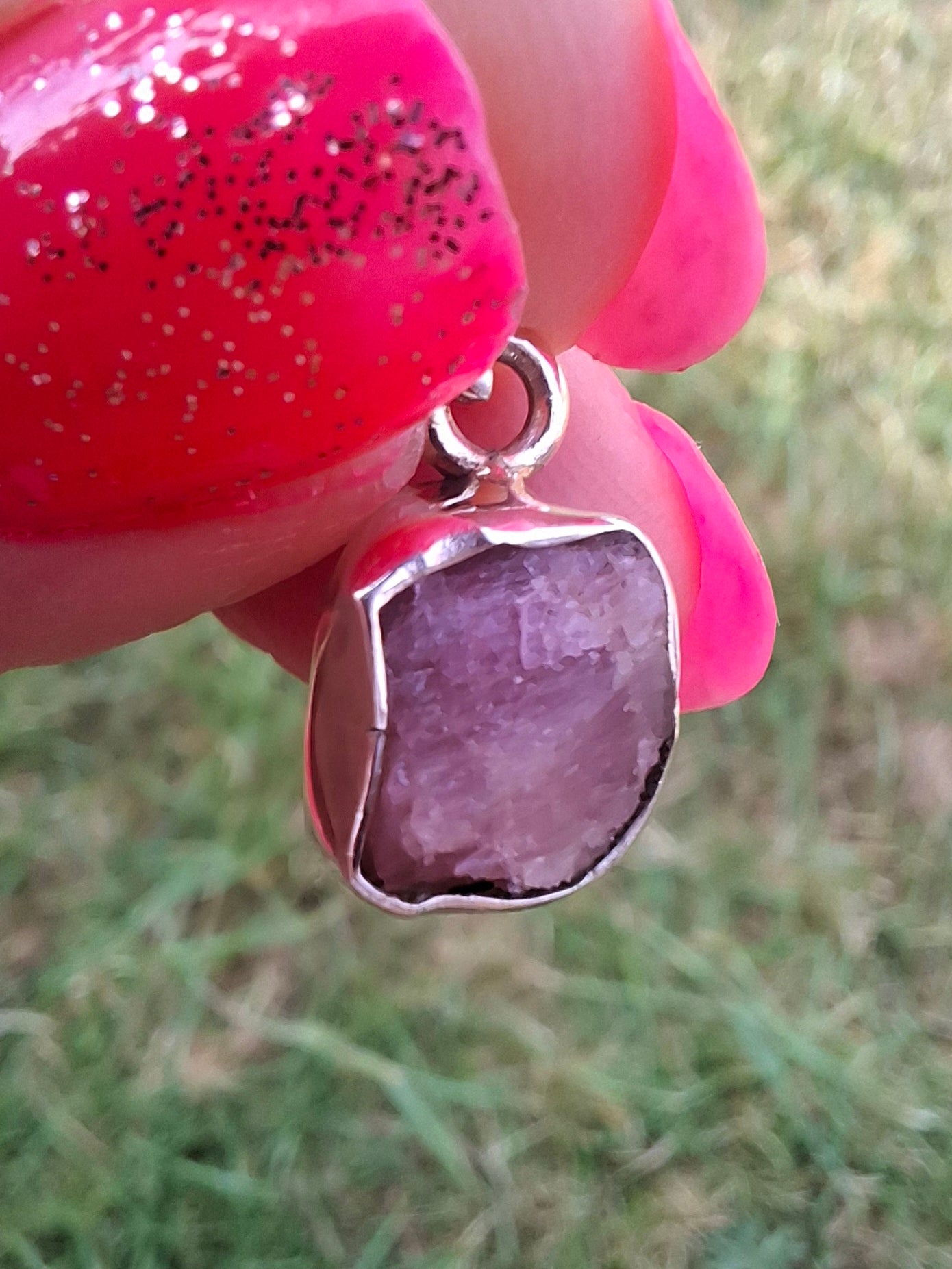 Pink Tourmaline Pendant, 925 Silver, Crystal (Ref: PT82)