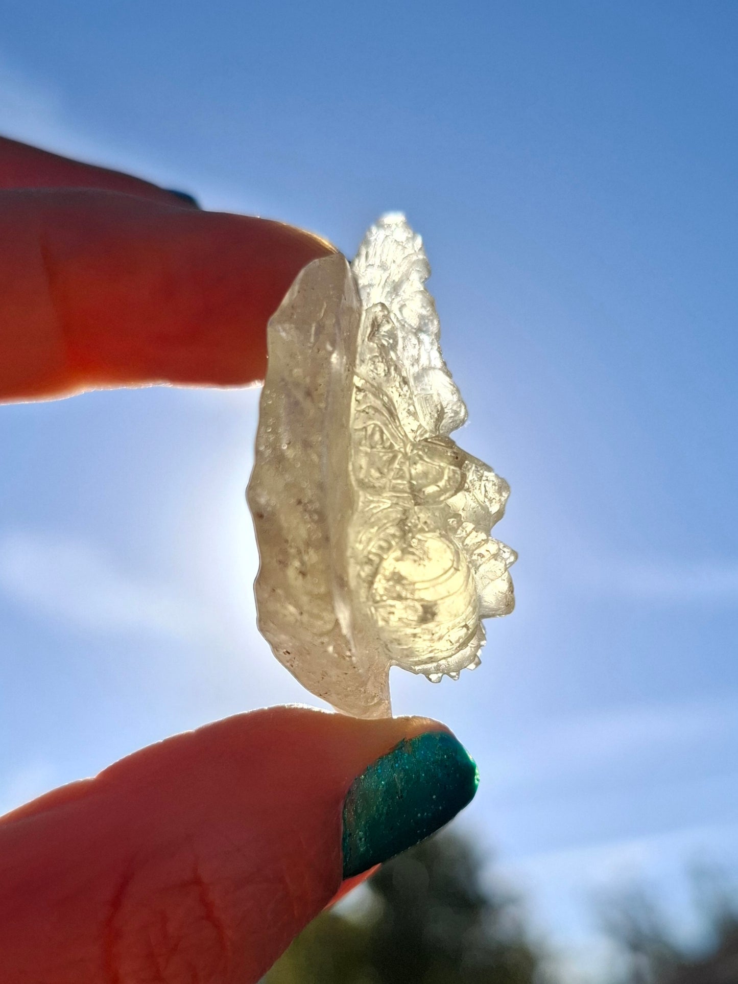 Libyan Desert Glass GANESHA carving, 20.76g, Tektite (Ref: Ganesha4)