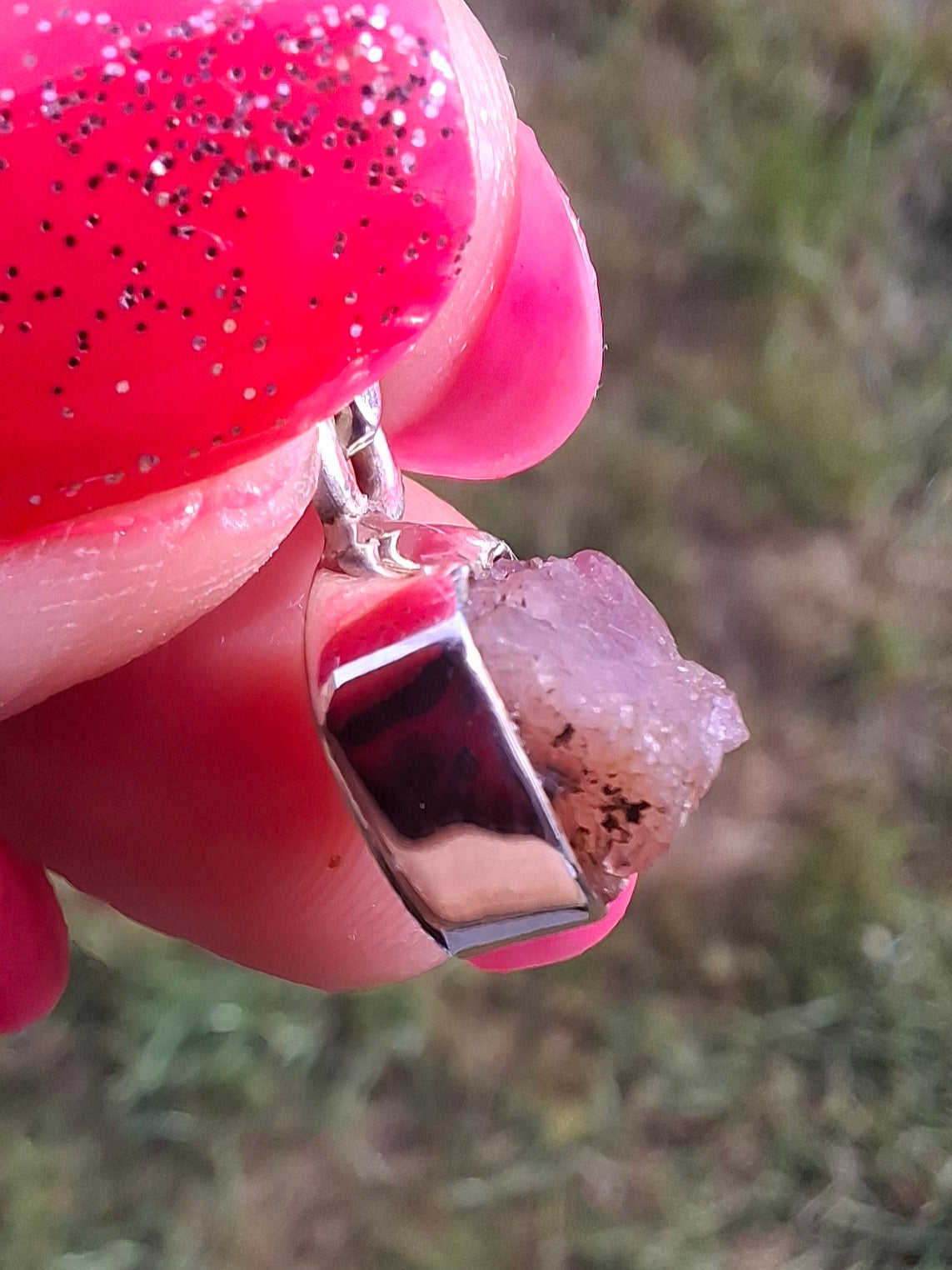 Pink Tourmaline Pendant, 925 Silver, Crystal (Ref: PT79)