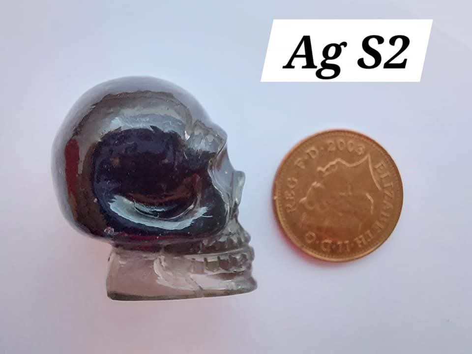 Agni Manitite SKULL Carving, Crystal (Ref: Ag S2)