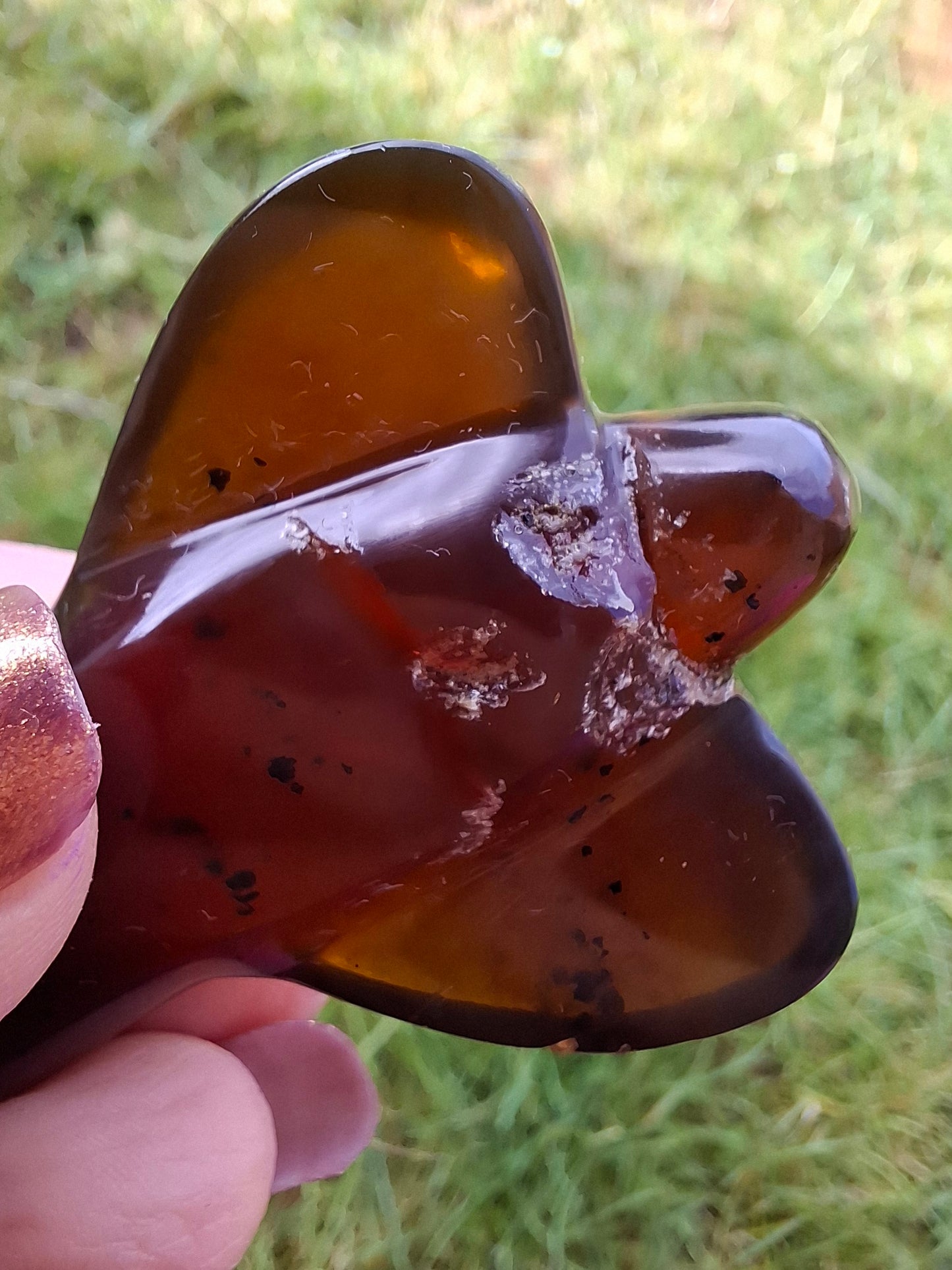 Red Amber Angel, 13.66g, Carving, Fossil (Ref: AA10)