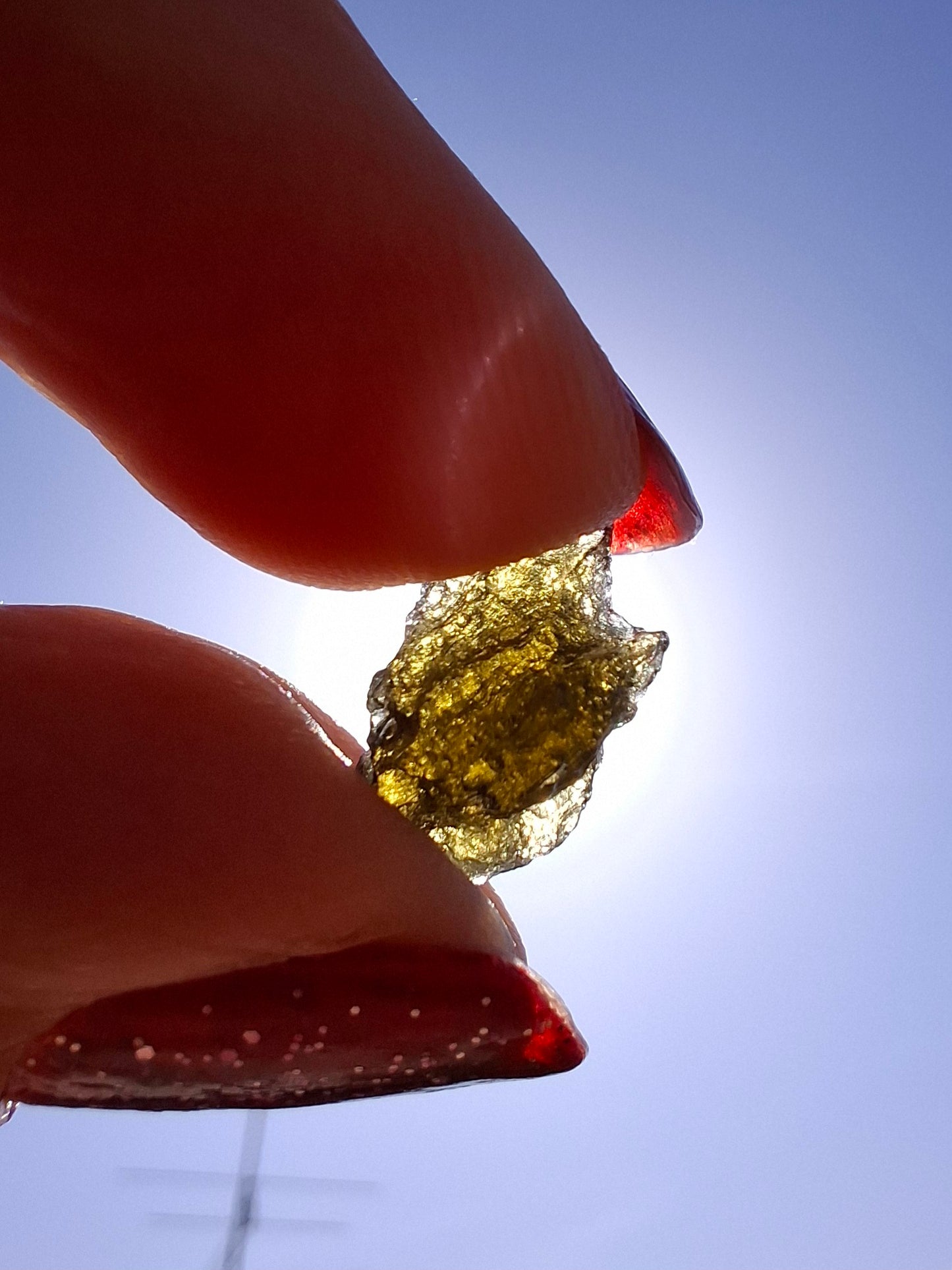 Moldavite Piece, 0.59g, Tektite (Ref: 1465)