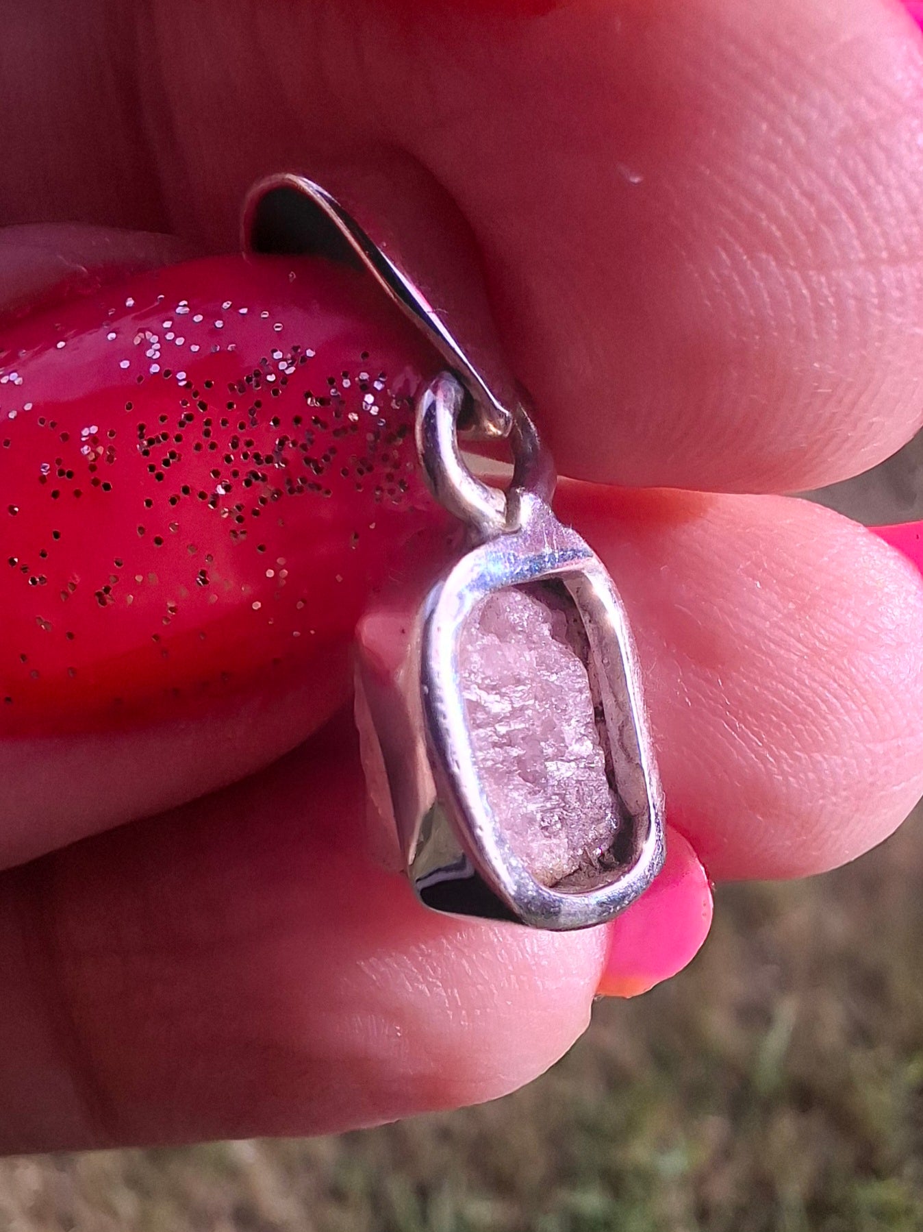 Pink Tourmaline Pendant, 925 Silver, Crystal (Ref: PT81)