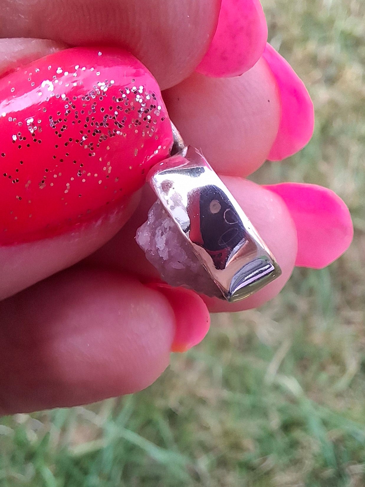 Pink Tourmaline Pendant, 925 Silver, Crystal (Ref: PT85)