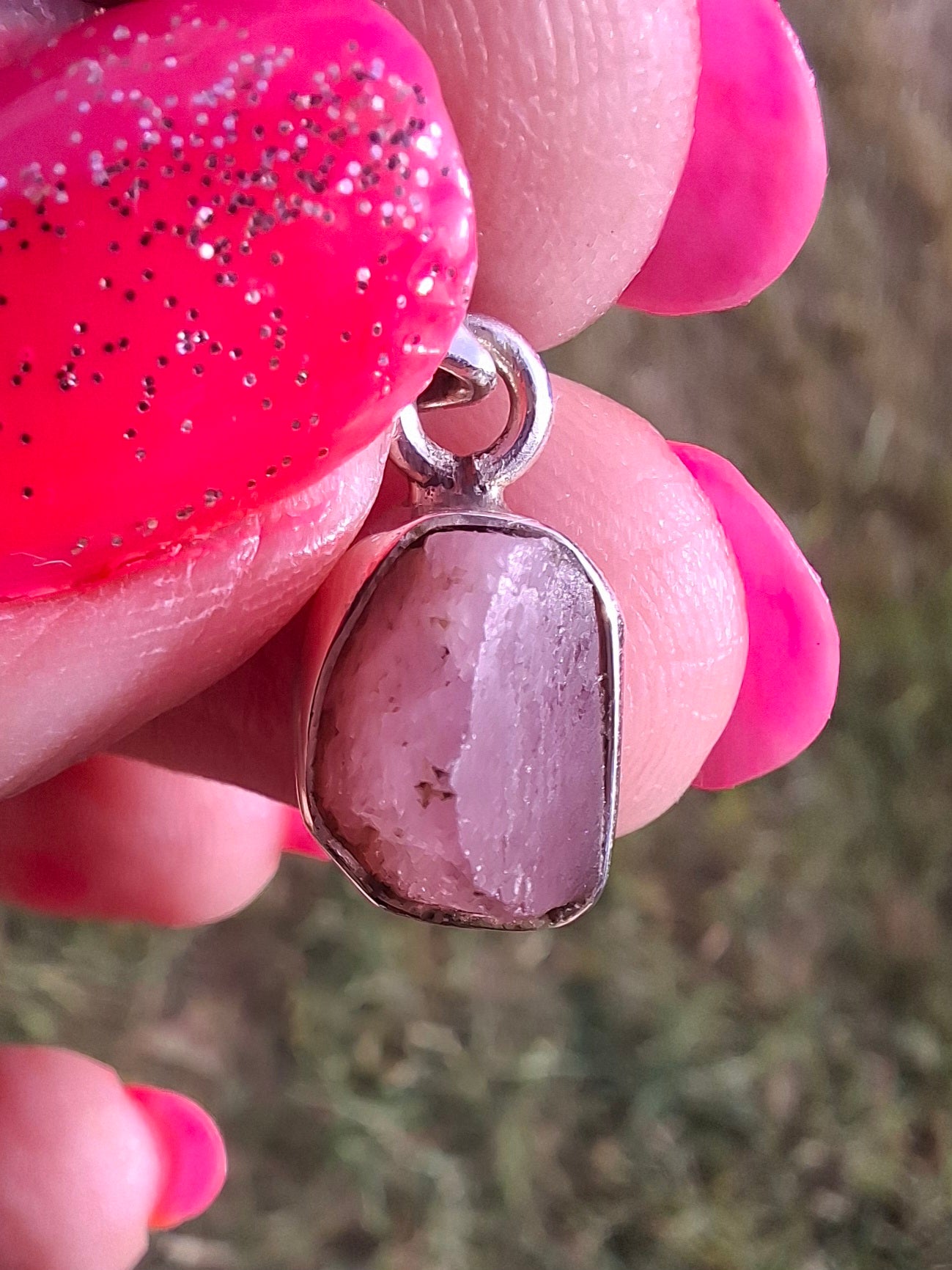 Pink Tourmaline Pendant, 925 Silver, Crystal (Ref: PT90)