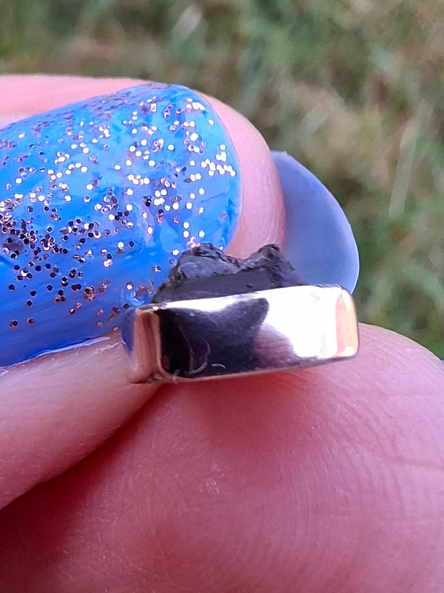 Moldavite Pendant, 925 Silver, Tektite (Ref: P55)