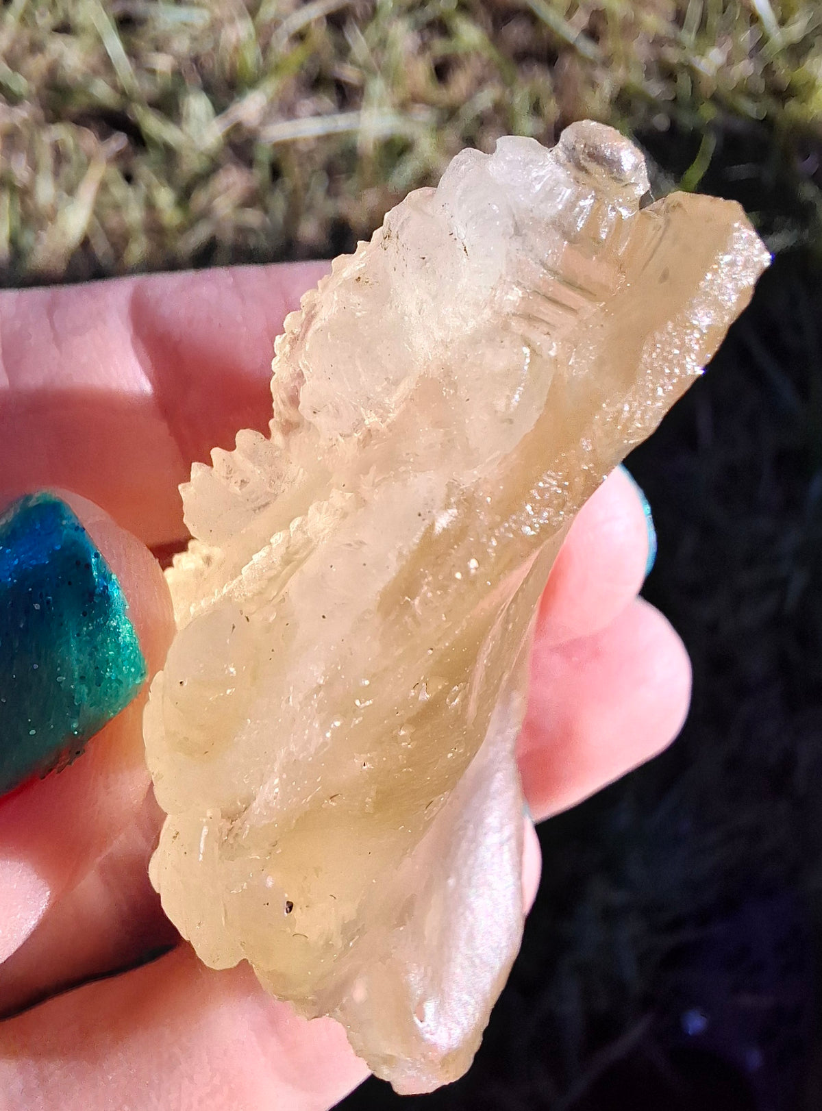 Libyan Desert Glass carving, GANESHA, 26.47g, Tektite (Ref: Ganesha1)