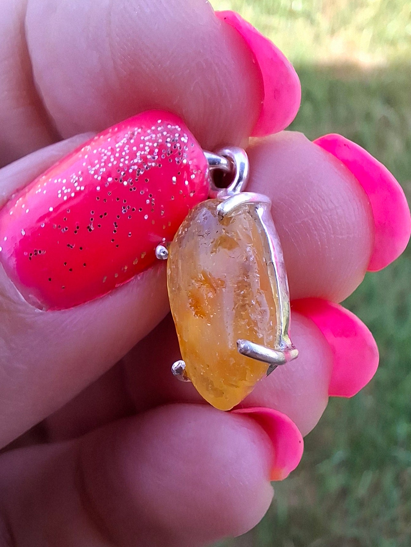 Baltic Amber Pendant, 925 Silver, Fossil (Ref: AP23)