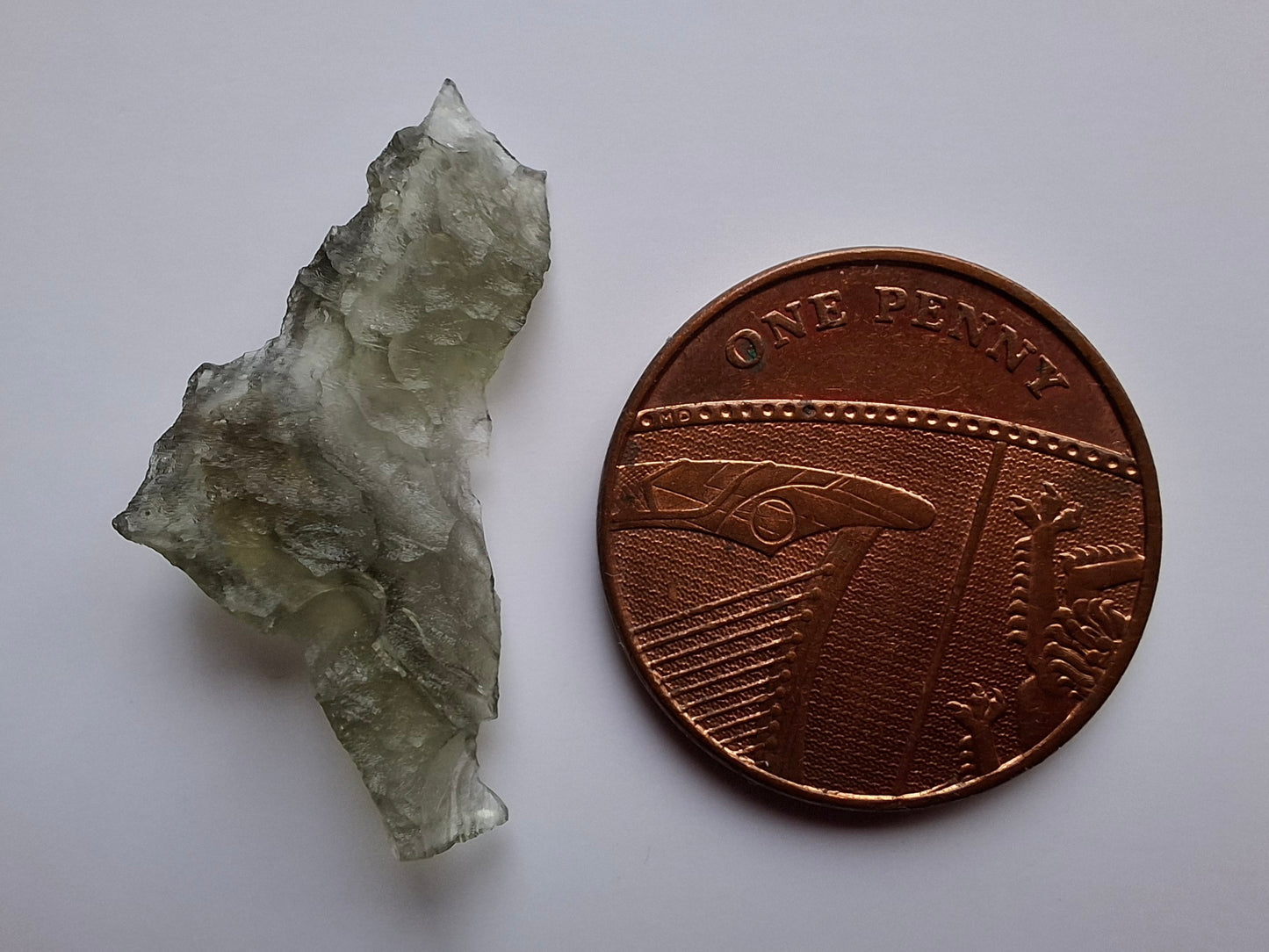 Moldavite Piece, 0.87g, Tektite (Ref: 1411)