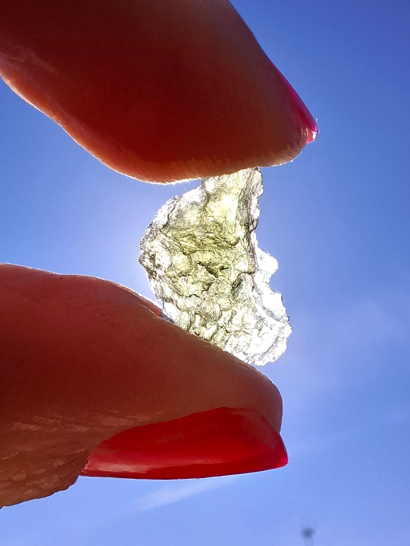 Moldavite Piece, 0.60g, Tektite (Ref: 1403)