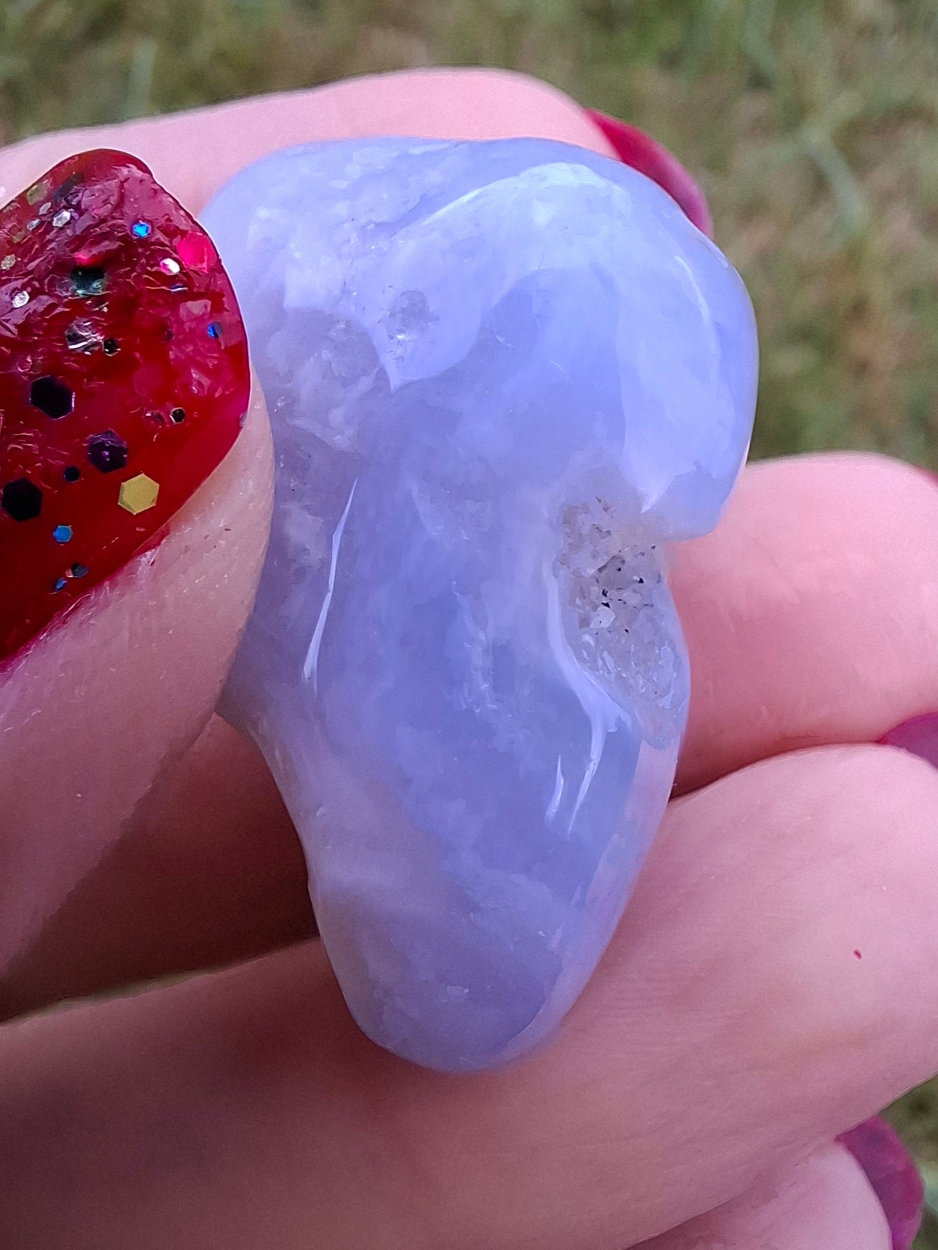 Blue Lace Agate, Tumble Stone, Crystal (Ref: T143)