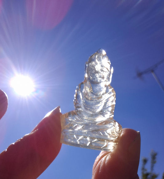 Libyan desert glass BUDDHA Carving, 4.81g, Tektite (LDG B4)